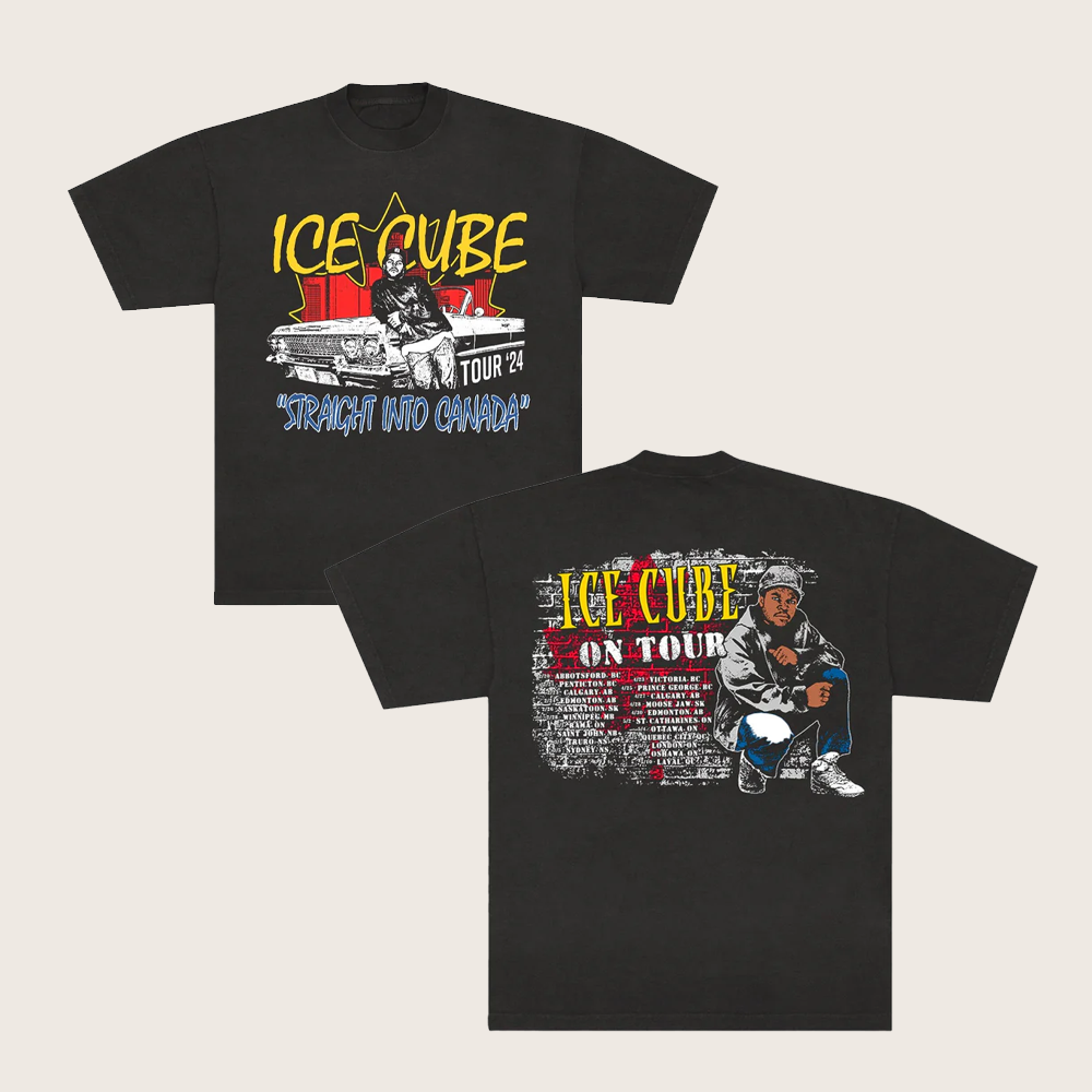 Ice Cube Merch Straight Into Canada Tour T-Shirt Gifts For Music Enthusiasts Ice Cube Merch Straight Into Canada Tour T-Shirt Gifts For Music Enthusiasts