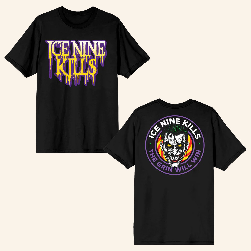 Ice Nine Kills Merch Joker Face The Grin Will Win T-Shirt Unique Halloween Gifts