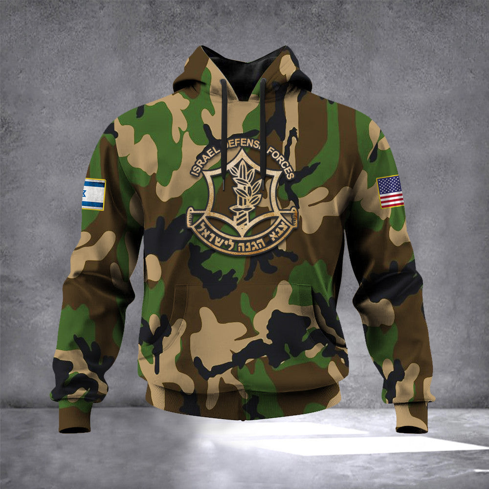 IDF Camo Hoodie United States I Stand With Israel Hoodie IDF Clothing Support Israel Merch IDF Camo Hoodie United States I Stand With Israel Hoodie IDF Clothing Support Israel Merch