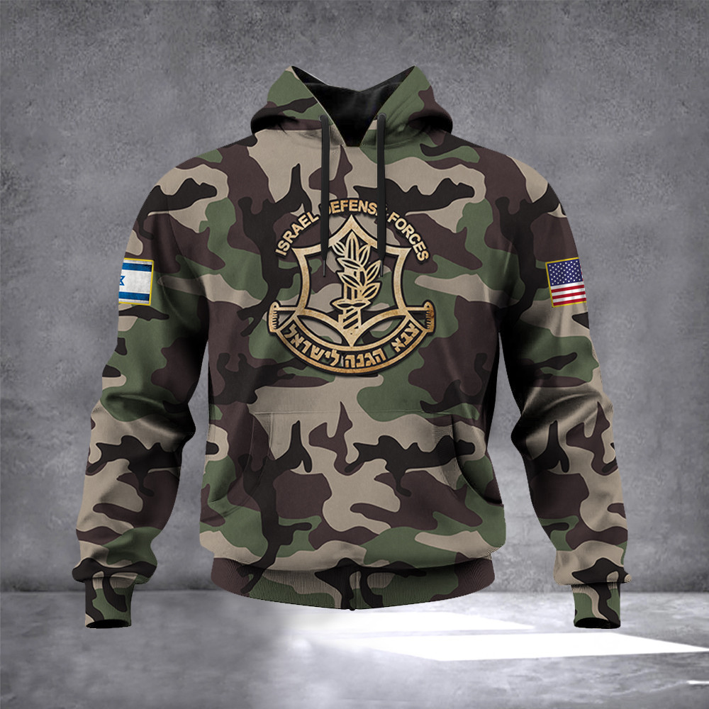 IDF Camo Hoodie USA I Stand With Israel Hoodie Pro Israel Clothing IDF Merch For Supporters IDF Camo Hoodie USA I Stand With Israel Hoodie Pro Israel Clothing IDF Merch For Supporters