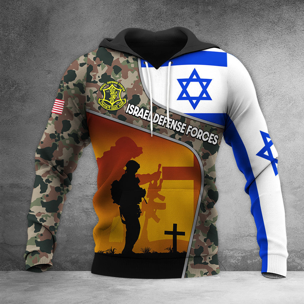 IDF Israel Defense Forces Hoodie Camo Israeli Flag Hoodie Support Israel Clothing IDF Israel Defense Forces Hoodie Camo Israeli Flag Hoodie Support Israel Clothing