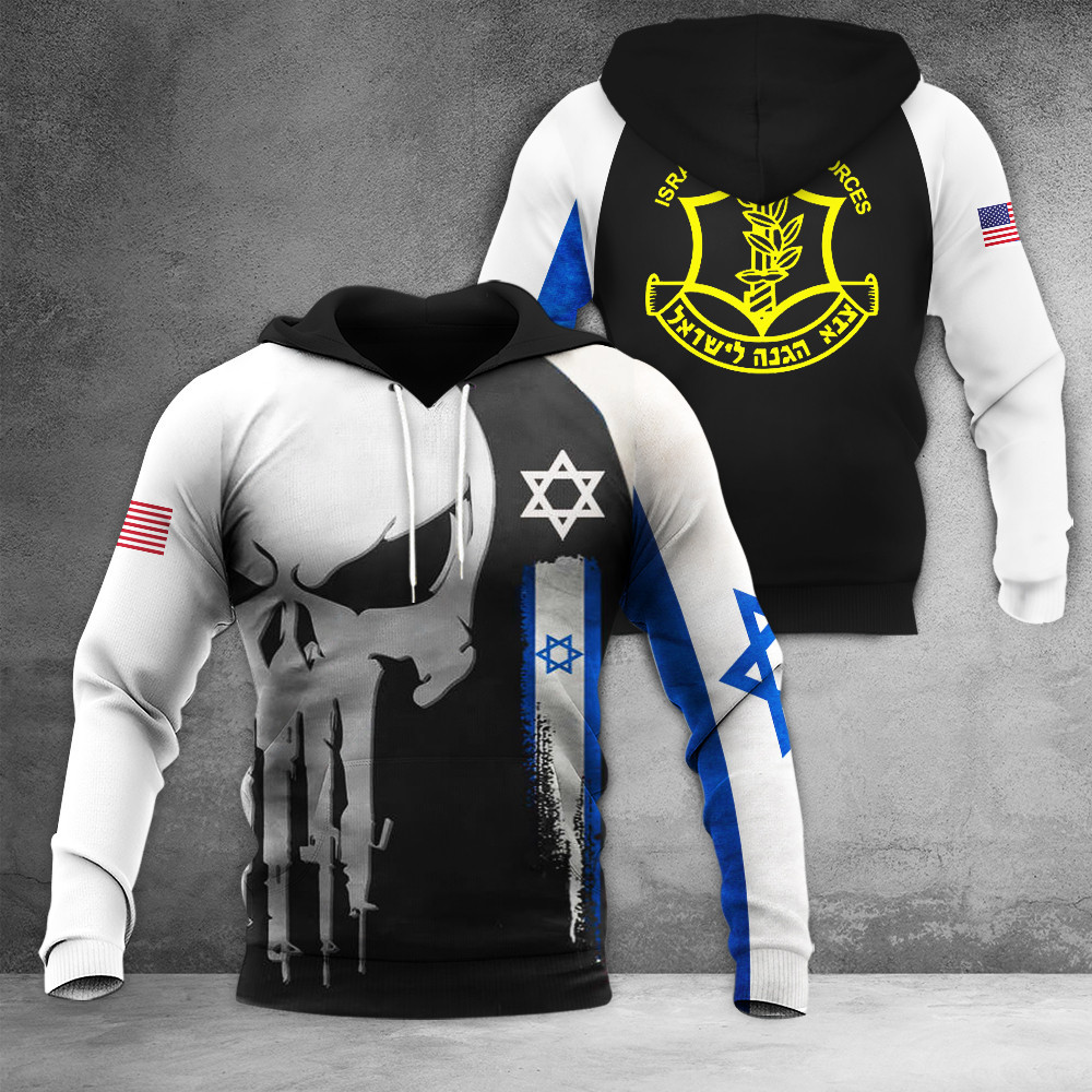 IDF Israel Defense Forces Hoodie USA I Stand With Israel Hoodie Star Of David Skull Clothing IDF Israel Defense Forces Hoodie USA I Stand With Israel Hoodie Star Of David Skull Clothing