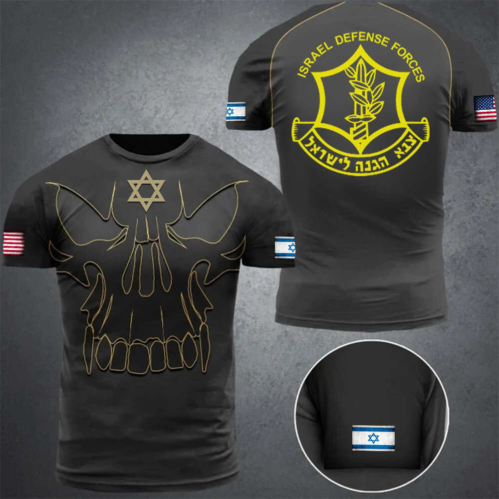 IDF T-Shirt Israel Defense Forces Shirt American Support Israel Clothing Skull Star Of David IDF T-Shirt Israel Defense Forces Shirt American Support Israel Clothing Skull Star Of David