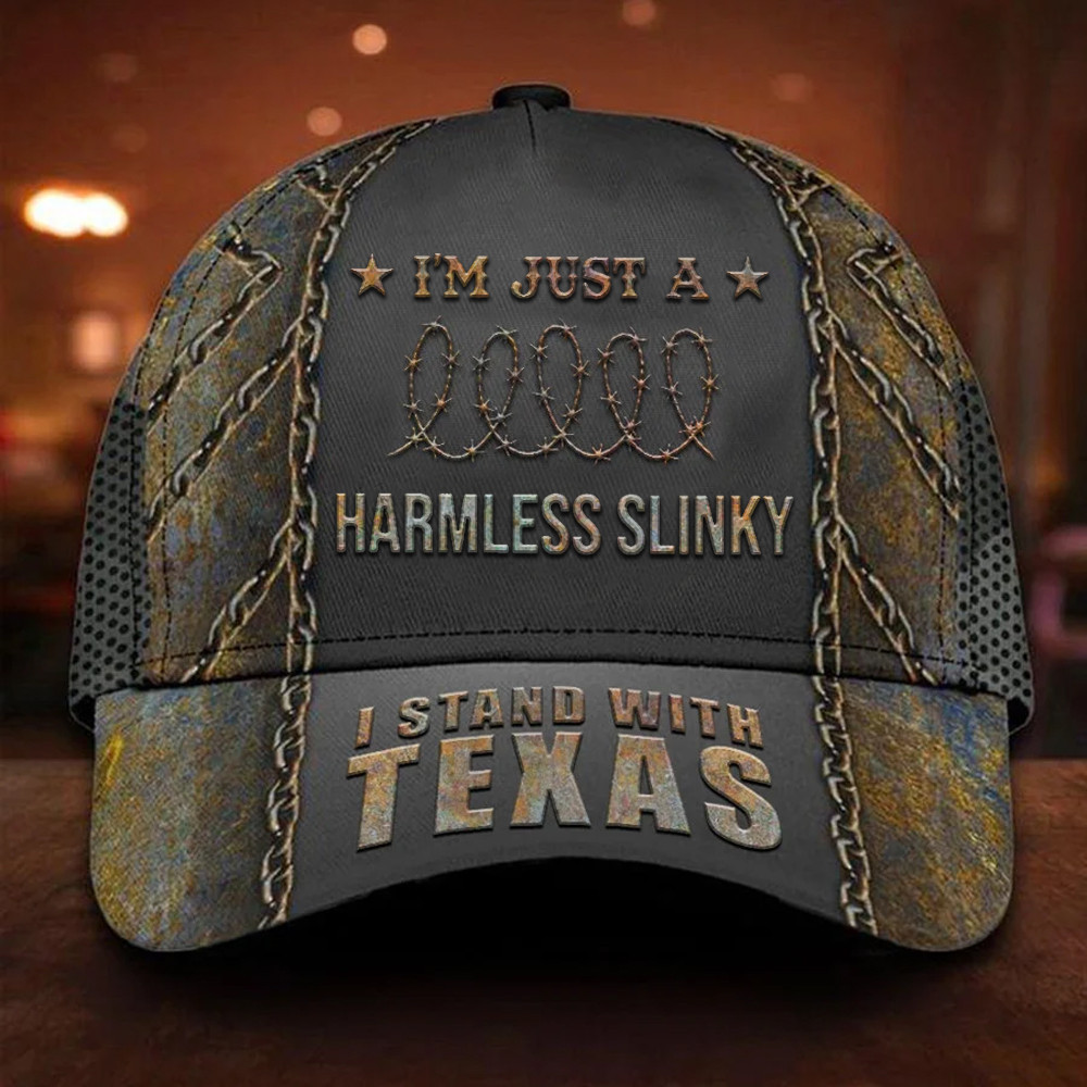 I'm Just A Harmless Slinky Razor Wire Hat I Stand With Texas Hat Gifts I'm Just A Harmless Slinky Razor Wire Hat I Stand With Texas Hat Gifts
