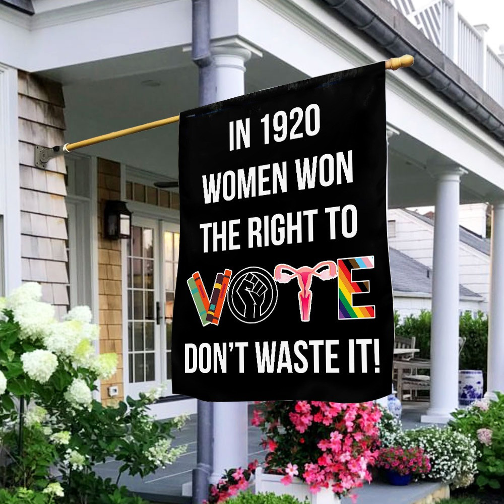 In 1920 Women Won The Right To Vote Flag Support Women's Rights Feminist Home Decor In 1920 Women Won The Right To Vote Flag Support Women's Rights Feminist Home Decor