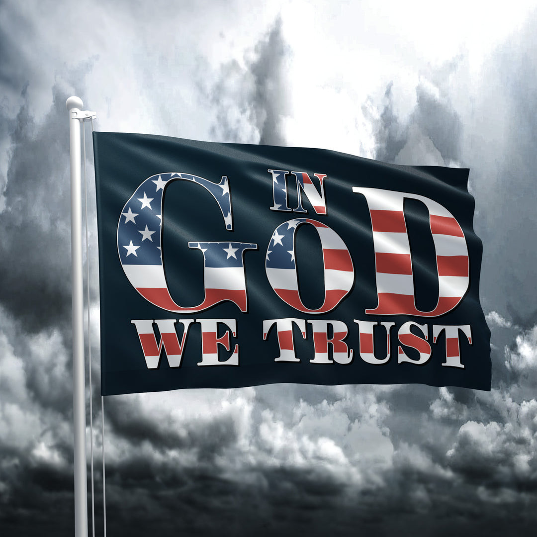 In God We Trust Flag Faith Over Fear Christian Flag Outdoor Patriotic Decor In God We Trust Flag Faith Over Fear Christian Flag Outdoor Patriotic Decor