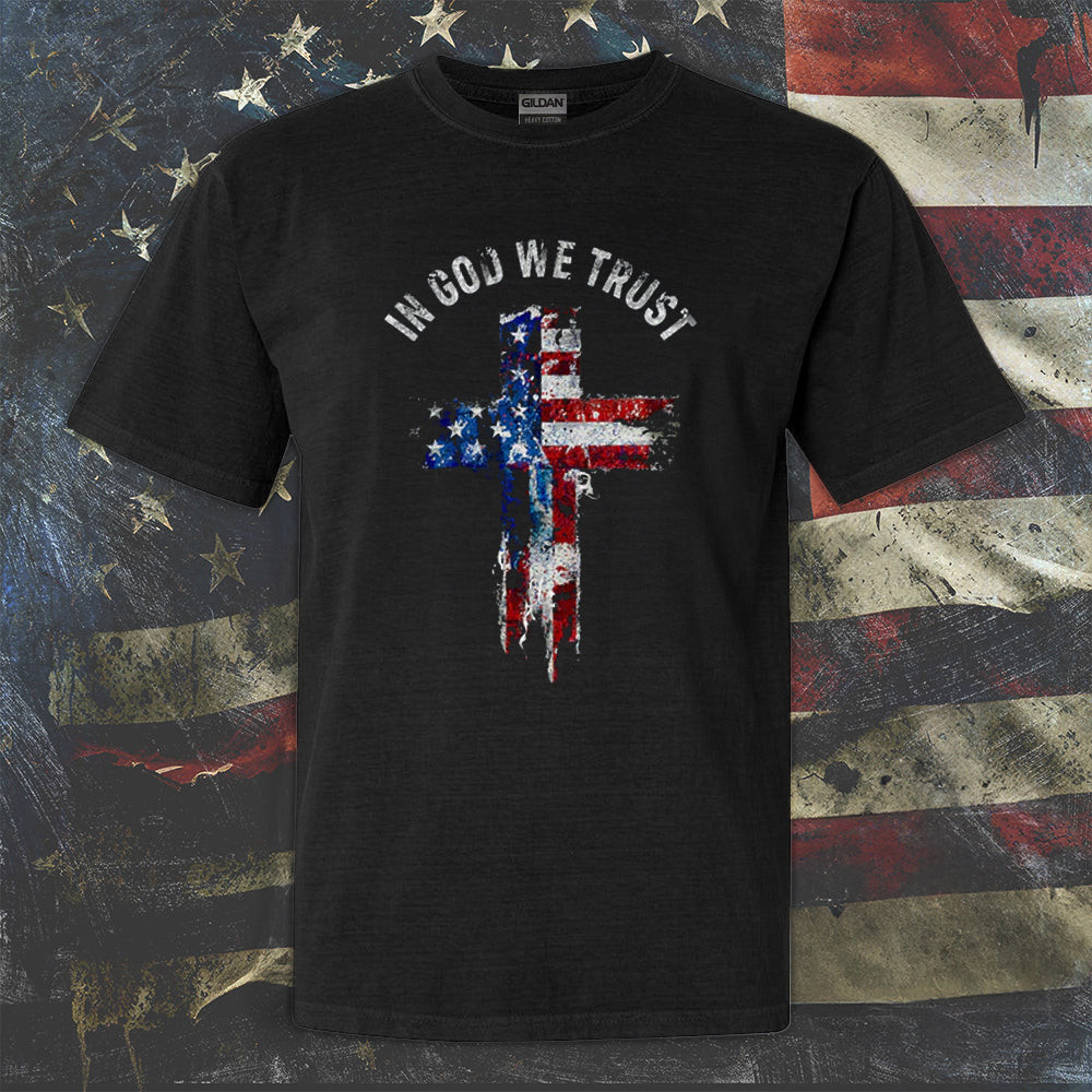 In God We Trust Shirt American Flag Cross Christian Tee Shirt Patriotic Gifts For Him In God We Trust Shirt American Flag Cross Christian Tee Shirt Patriotic Gifts For Him