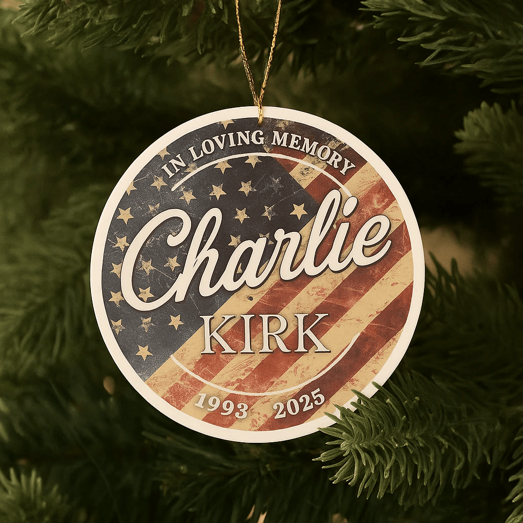 In Loving Memory Charlie Kirk Ornament Kirk Merchandise Patriotic Christmas Ornament In Loving Memory Charlie Kirk Ornament Kirk Merchandise Patriotic Christmas Ornament