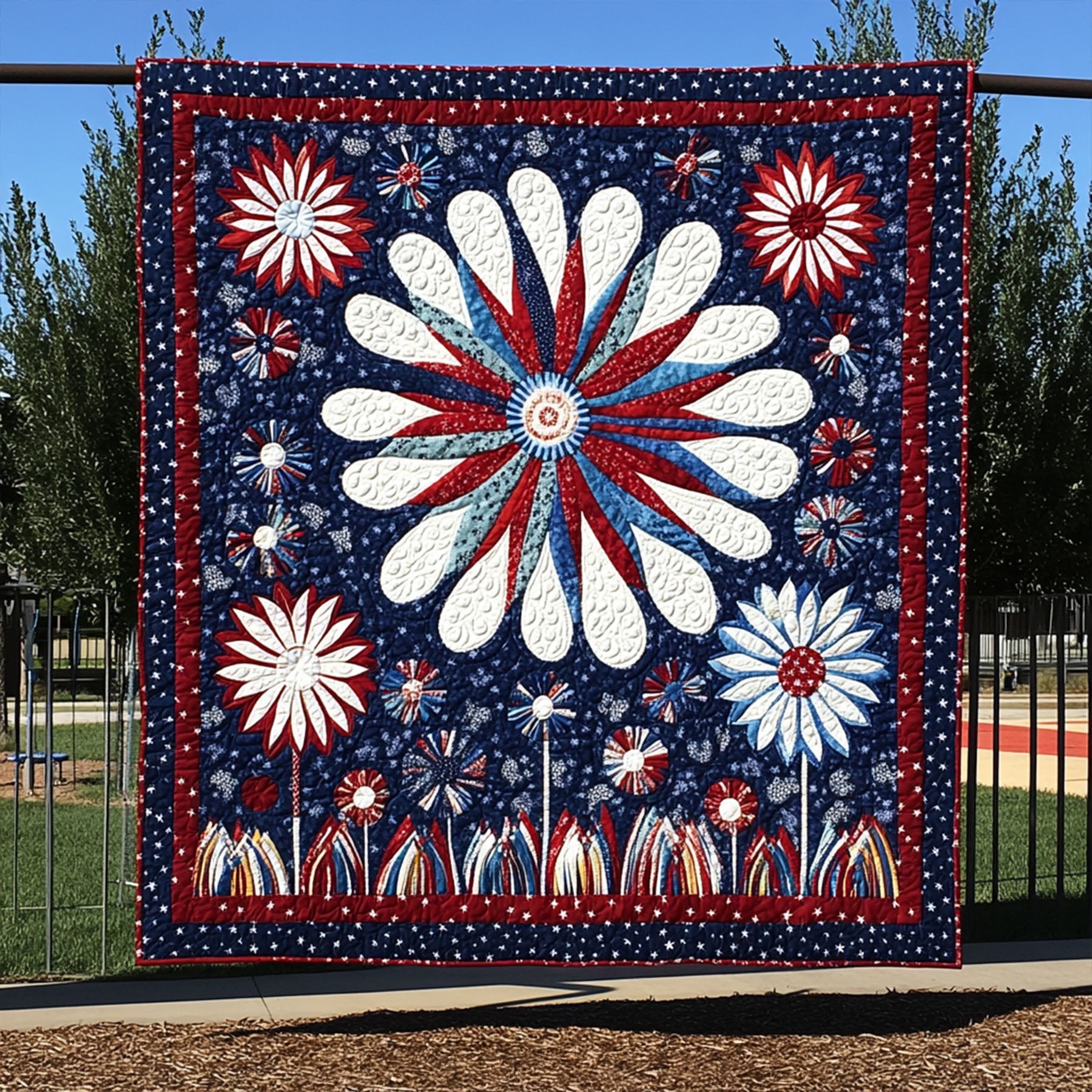 Independence Blaze Quilted Blanket Cute Colorful Blanket 4Th Of July Gifts Delivered Independence Blaze Quilted Blanket Cute Colorful Blanket 4Th Of July Gifts Delivered