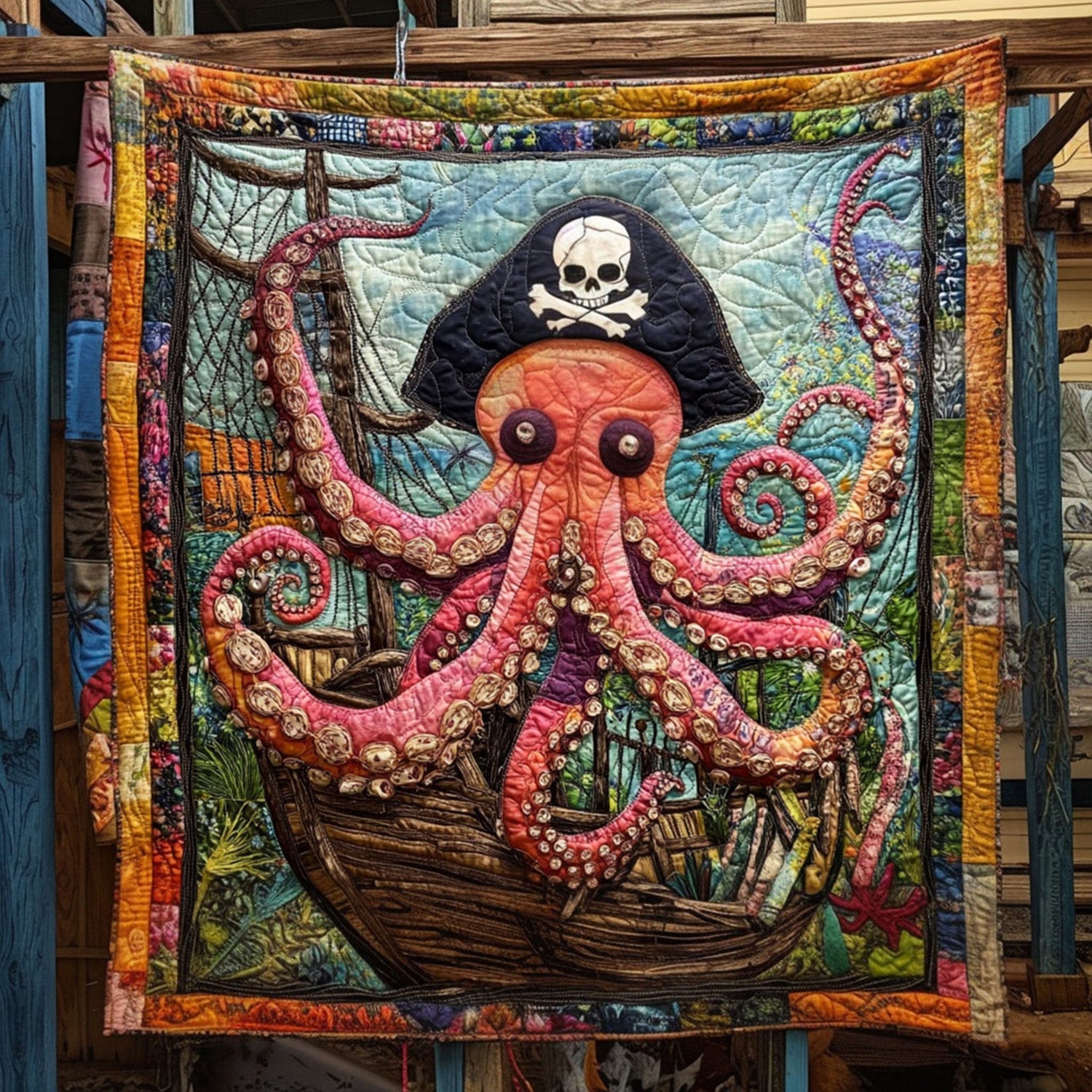 Inked Majesty Quilted Blanket Cute Throw Blanket Octopus Gifts For Adults Inked Majesty Quilted Blanket Cute Throw Blanket Octopus Gifts For Adults