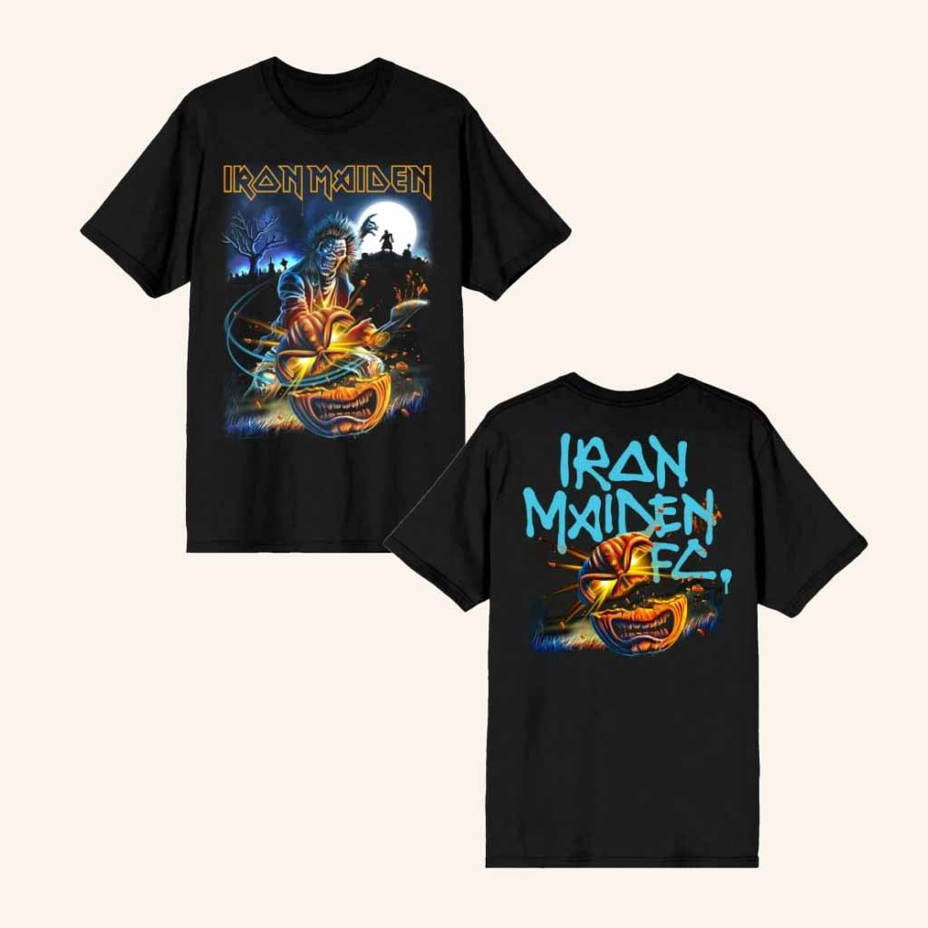 Iron Maiden Merch Eddie Pumpkin Slasher T-Shirt Iron Maiden FC Shirt Gifts For Fans Iron Maiden Merch Eddie Pumpkin Slasher T-Shirt Iron Maiden FC Shirt Gifts For Fans