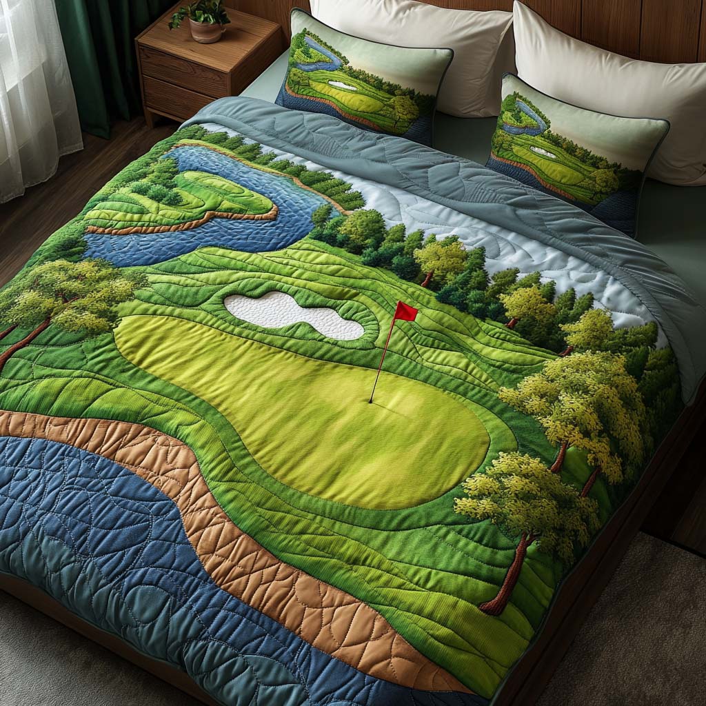Ironwood Golf Course Quilted Bedding Set Duvet Cover Merch Best Golf Gifts For Men Ironwood Golf Course Quilted Bedding Set Duvet Cover Merch Best Golf Gifts For Men