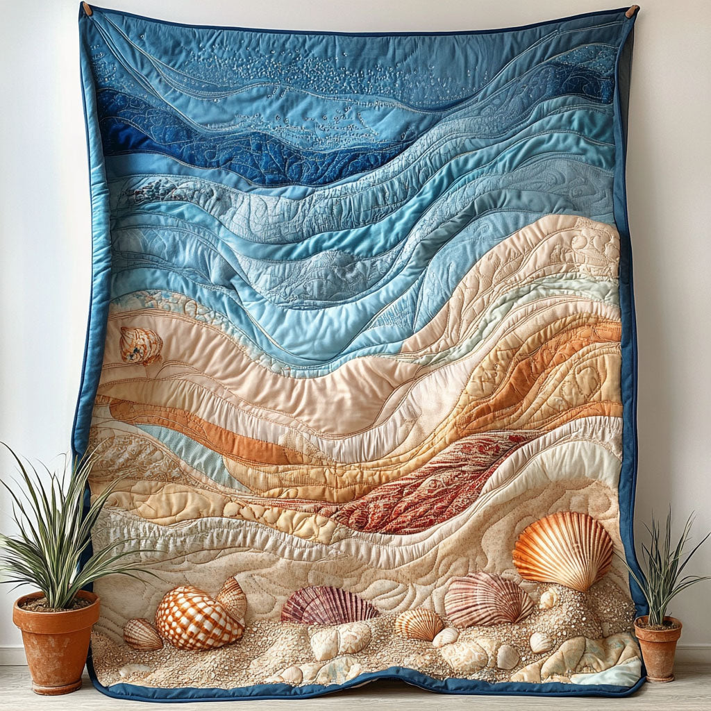 Island Bloom Quilted Blanket Sofa Throw Blanket Father'S Day Gifts For Beach Lovers