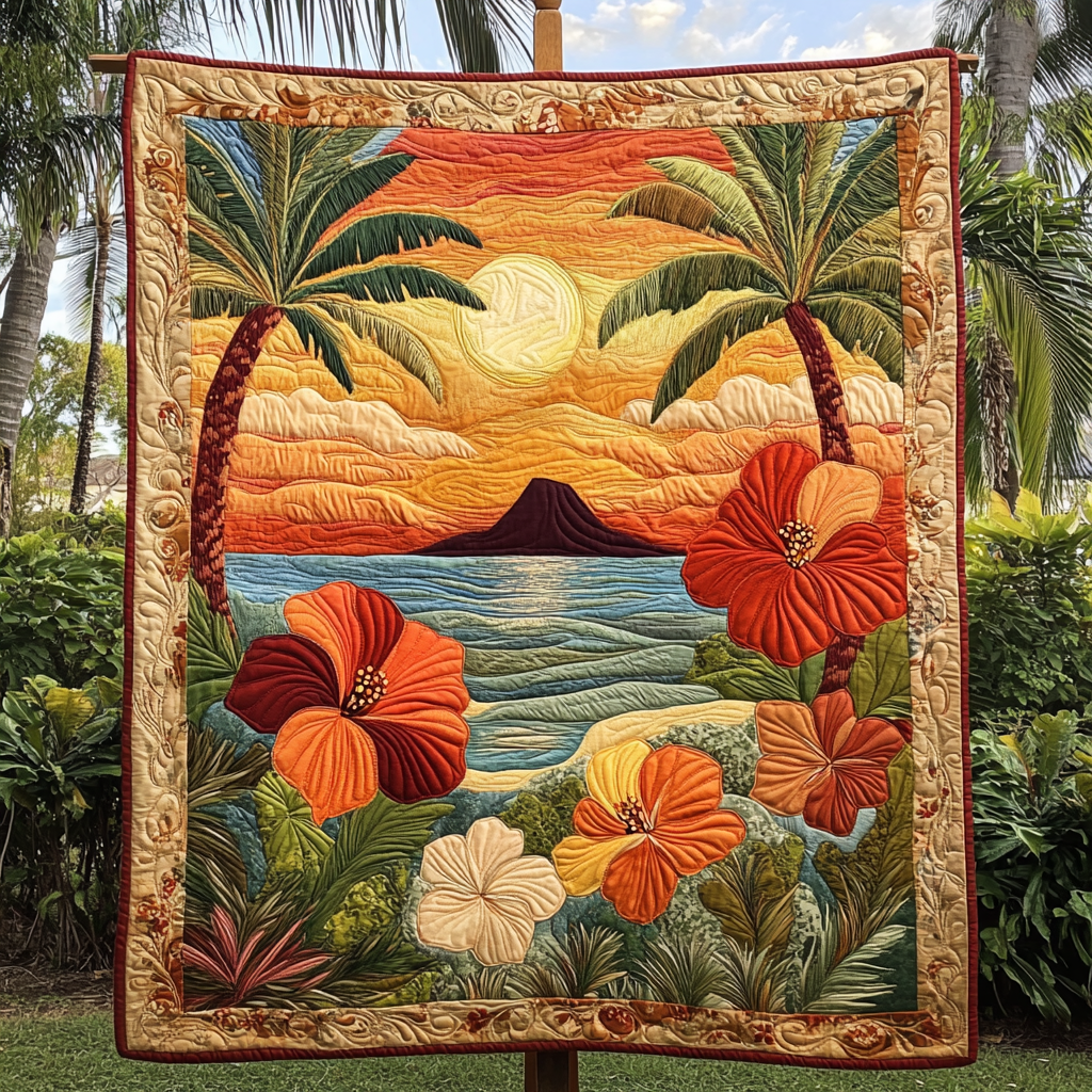 Island Bloom Quilted Blanket Sofa Throw Blanket Gifts For Someone Who Loves The Beach Island Bloom Quilted Blanket Sofa Throw Blanket Gifts For Someone Who Loves The Beach