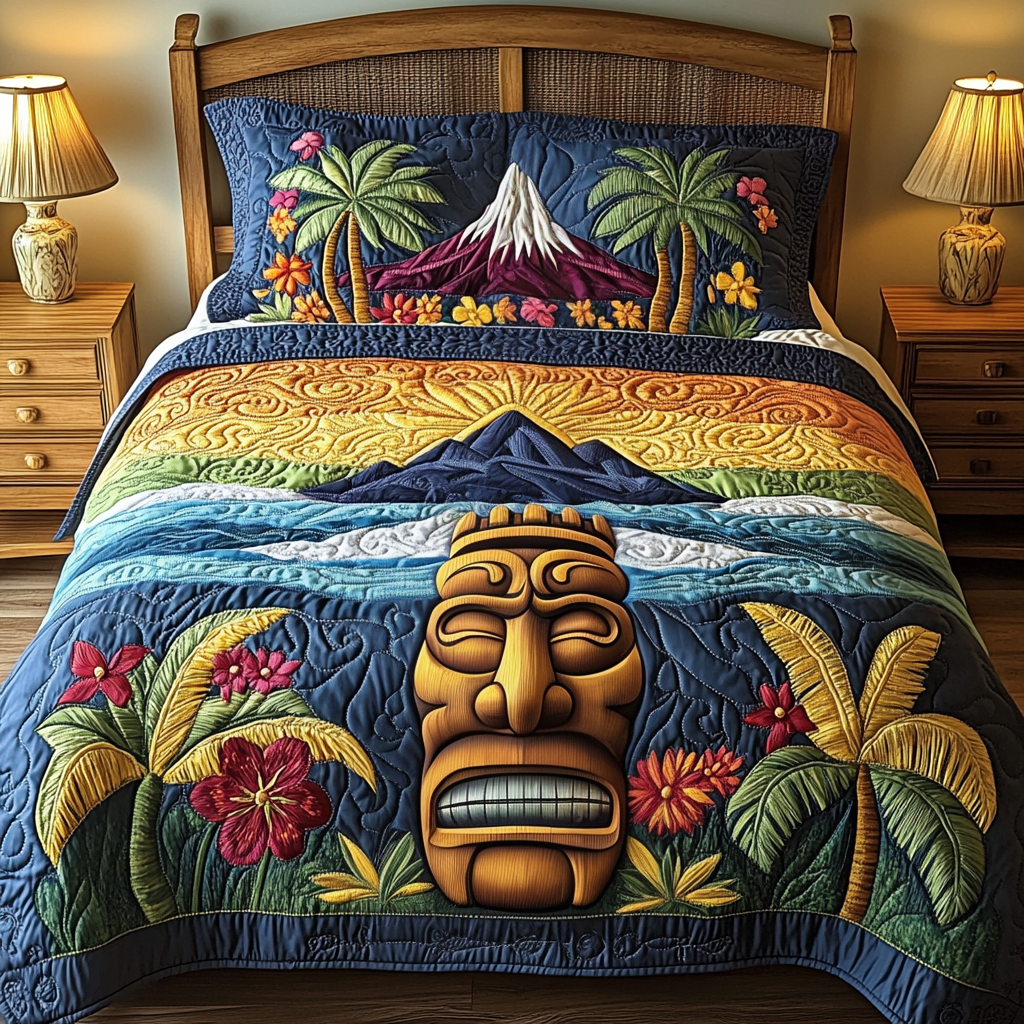 Island Carvings Quilted Bedding Set Duvet Cover Bedspread Christmas Presents For Older Brother Island Carvings Quilted Bedding Set Duvet Cover Bedspread Christmas Presents For Older Brother