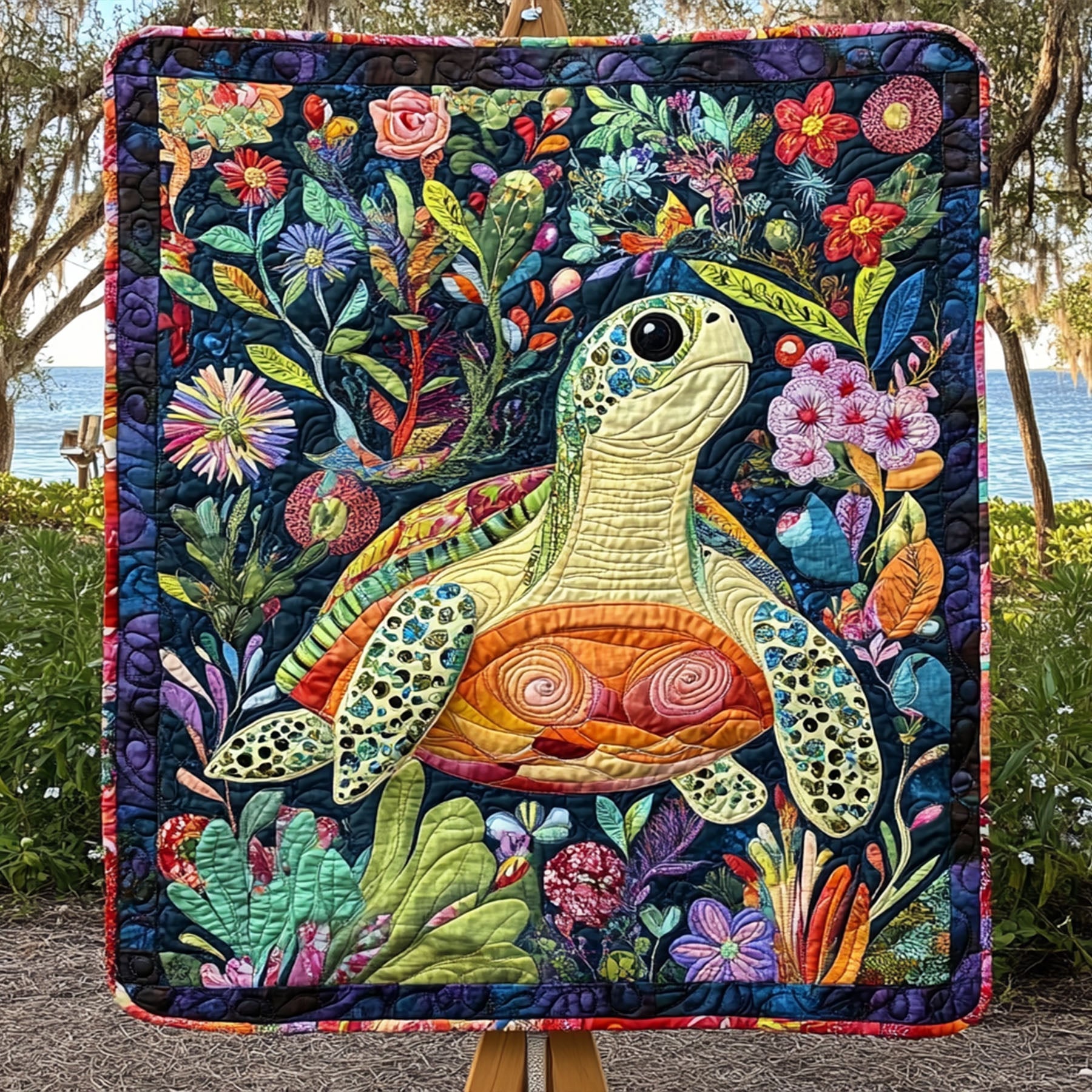 Island Explorer Quilted Blanket Cute Colorful Blanket Christmas Gifts For People Who Loves Sea Turtle Island Explorer Quilted Blanket Cute Colorful Blanket Christmas Gifts For People Who Loves Sea Turtle