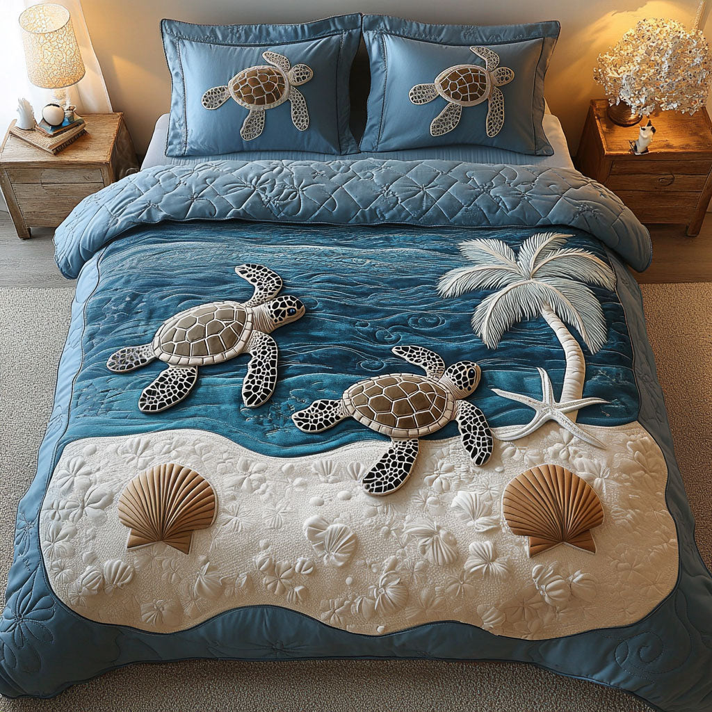 Island Roamer Quilted Bedding Set Duvet Cover Bedspreads Turtle Gifts For Christmas Holiday Island Roamer Quilted Bedding Set Duvet Cover Bedspreads Turtle Gifts For Christmas Holiday