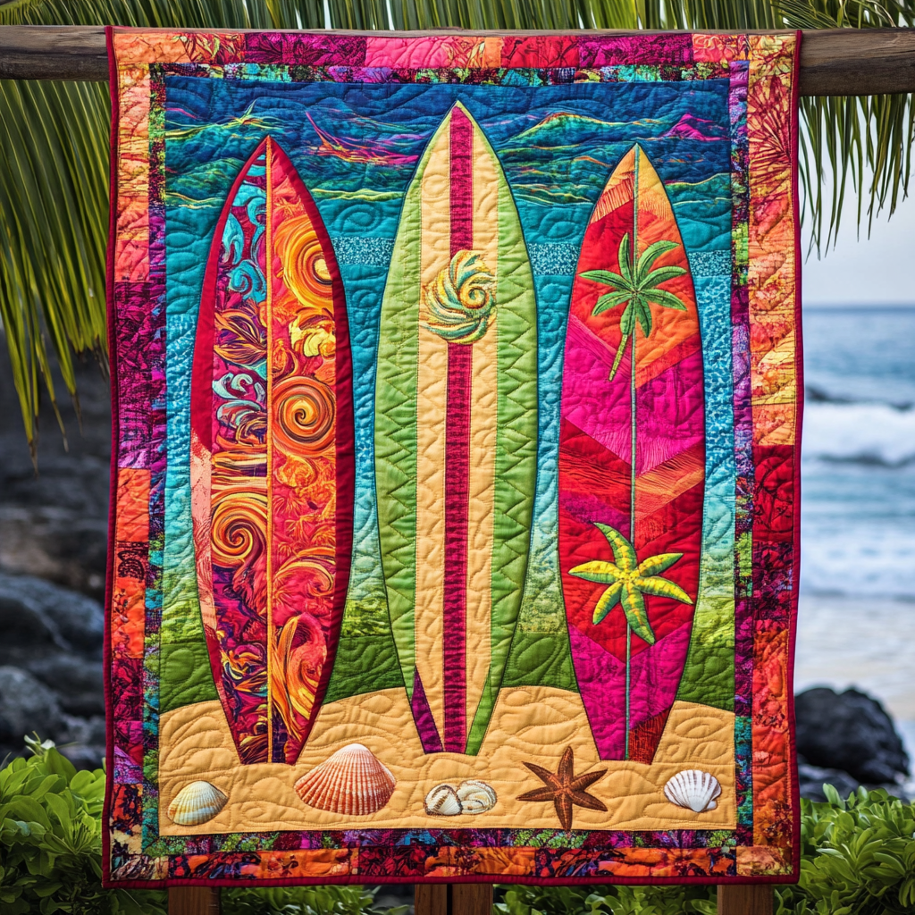 Island Vibes Quilted Blanket Cute Colorful Blanket Unique Gifts For Ocean Lovers Island Vibes Quilted Blanket Cute Colorful Blanket Unique Gifts For Ocean Lovers