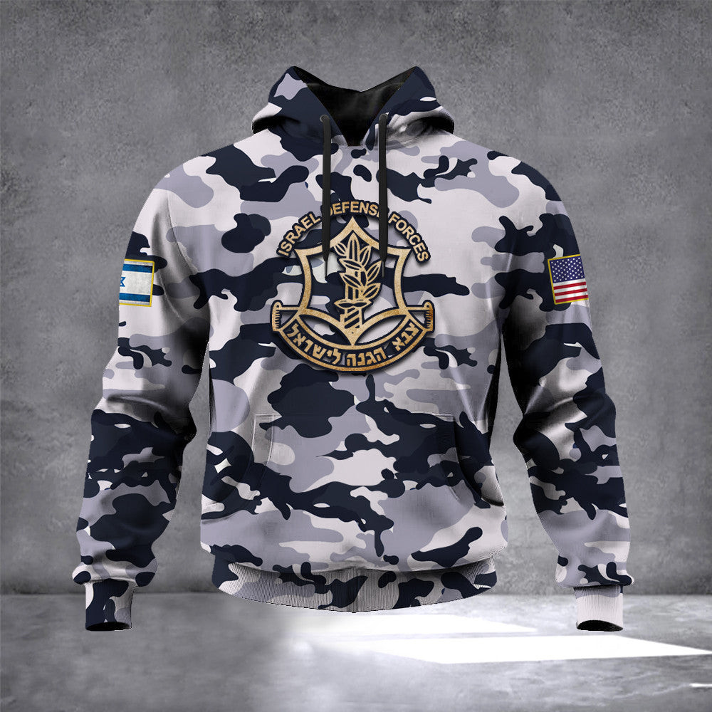 Israel Defense Forces Camo Hoodie USA I Stand With Israel Hoodie Stop War Israeli Merchandise Israel Defense Forces Camo Hoodie USA I Stand With Israel Hoodie Stop War Israeli Merchandise