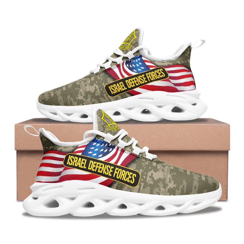 Israel Defense Forces Clunky Sneakers American I Stand With Israel Shoes Camo Merch Israel Defense Forces Clunky Sneakers American I Stand With Israel Shoes Camo Merch