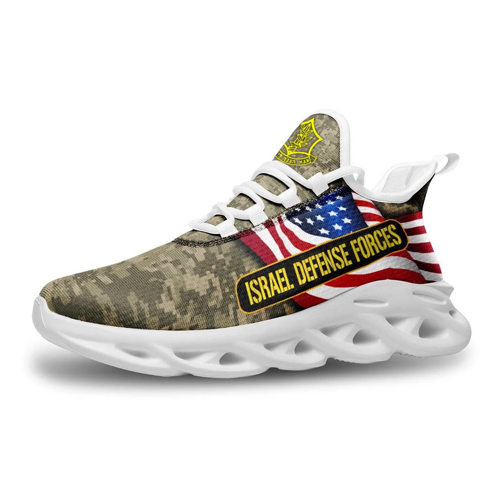 Israel Defense Forces Clunky Sneakers American I Stand With Israel Shoes Camo Merch Israel Defense Forces Clunky Sneakers American I Stand With Israel Shoes Camo Merch