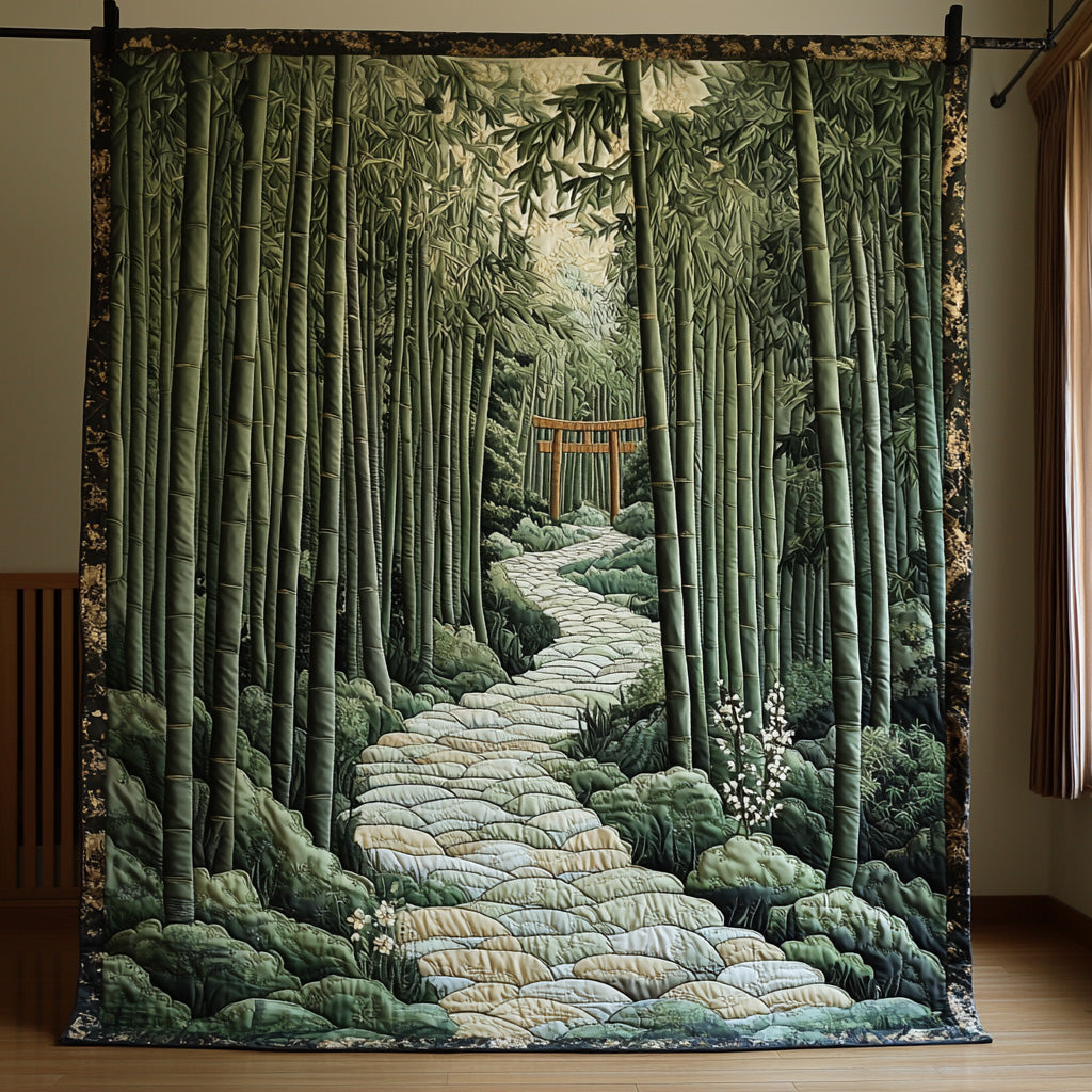 Japanese Bamboo Forest Quilted Blanket Nice Throw Blanket First Year Christmas Gifts For Boyfriend Japanese Bamboo Forest Quilted Blanket Nice Throw Blanket First Year Christmas Gifts For Boyfriend