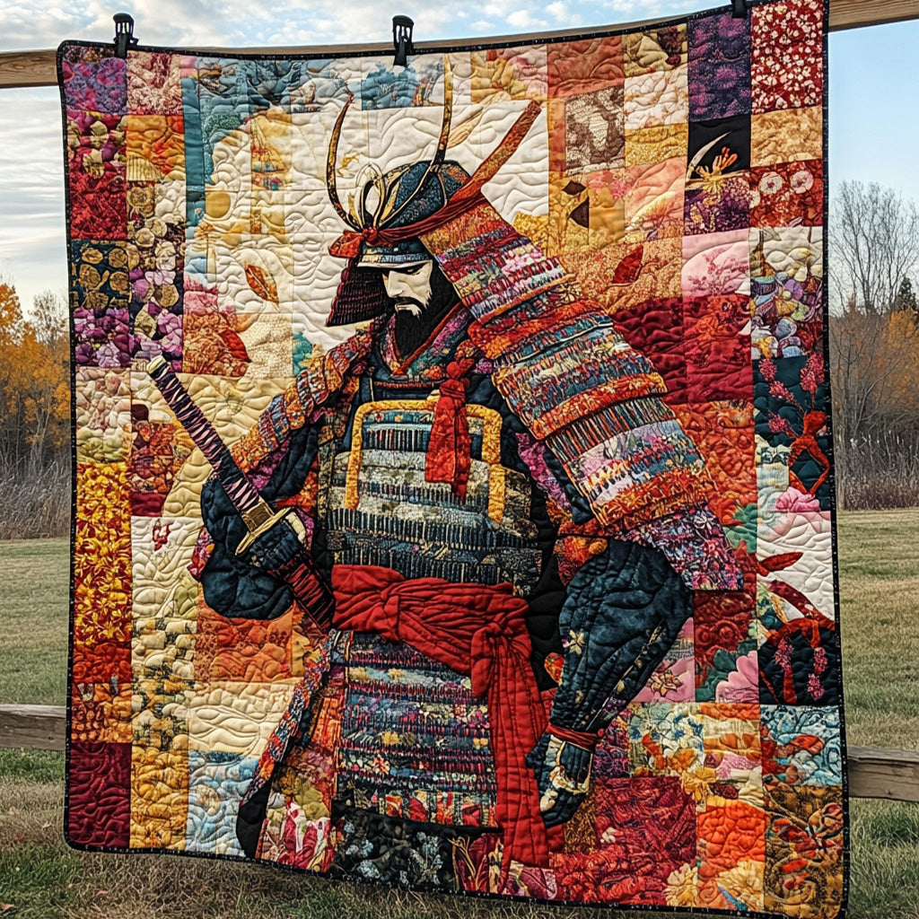 Japanese Samurai Floral Charm Quilted Blanket Cute Colorful Blanket Best Christmas Gifts For Your Wife Japanese Samurai Floral Charm Quilted Blanket Cute Colorful Blanket Best Christmas Gifts For Your Wife