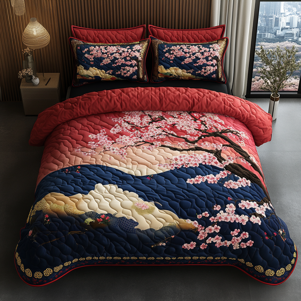 Japanese Style Quilted Bedding Set Duvet Cover Bed Sheet Set Christmas Gift For Wife Japanese Style Quilted Bedding Set Duvet Cover Bed Sheet Set Christmas Gift For Wife