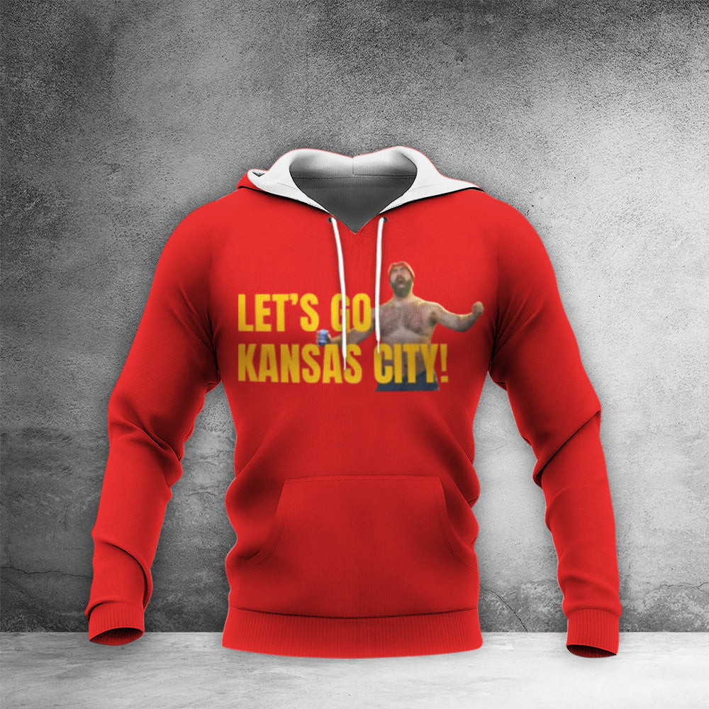 Jason Kelce Shirt Let's Go Kansas City T-Shirt For Fan Jason Kelce Shirt Let's Go Kansas City T-Shirt For Fan