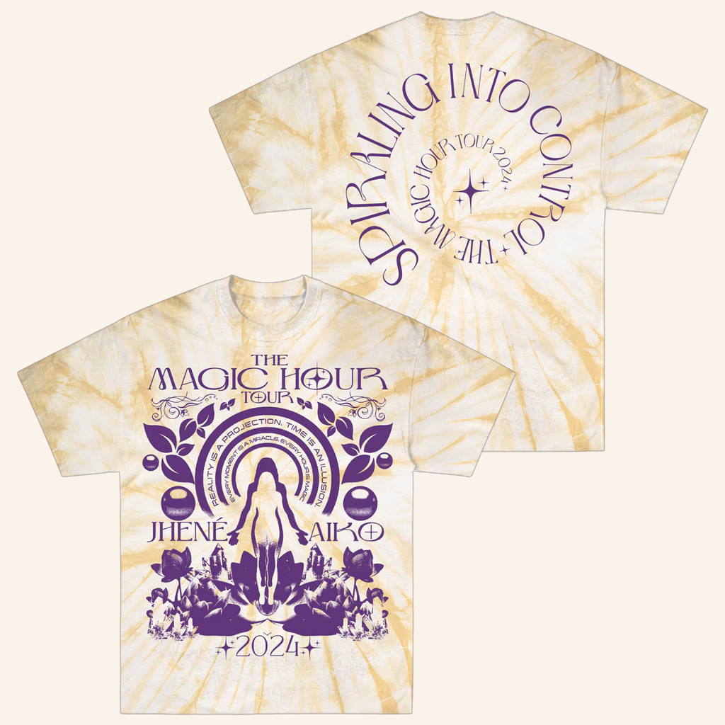 Jhene Aiko Merch The Magic Hour Tour 2024 Tie Dye Shirt Presents For Music Lovers