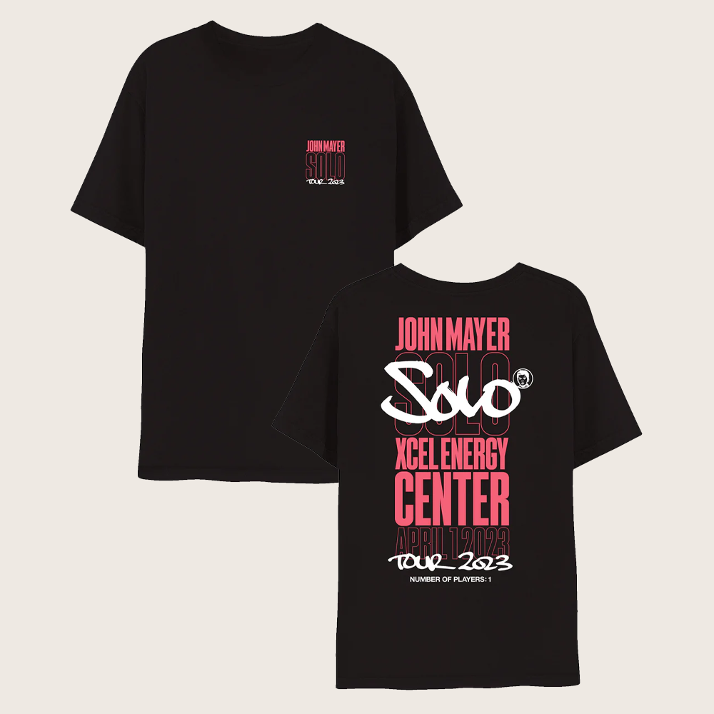John Mayer Merch Solo Tour St Paul Event T-Shirt Presents For Music Lovers