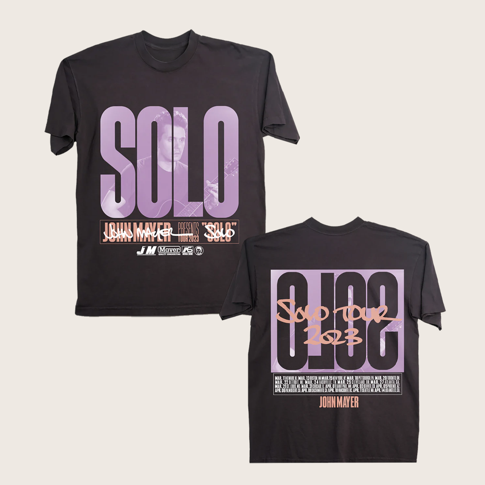 John Mayer Merch Solo Tour T-Shirt Unique Gifts For Music Lovers