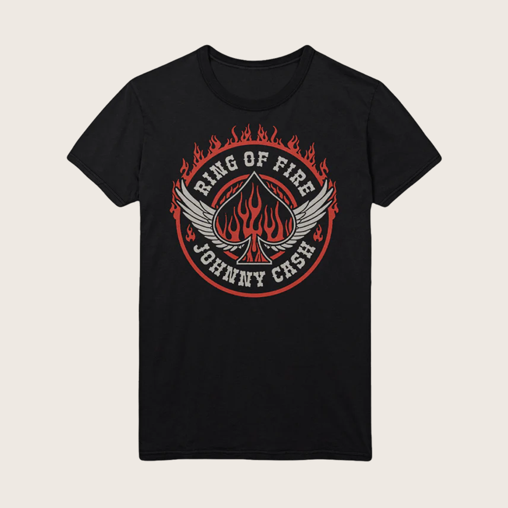 Johnny Cash Merch Ring Of Fire Black T-Shirt Music Related Gifts For Guys Johnny Cash Merch Ring Of Fire Black T-Shirt Music Related Gifts For Guys