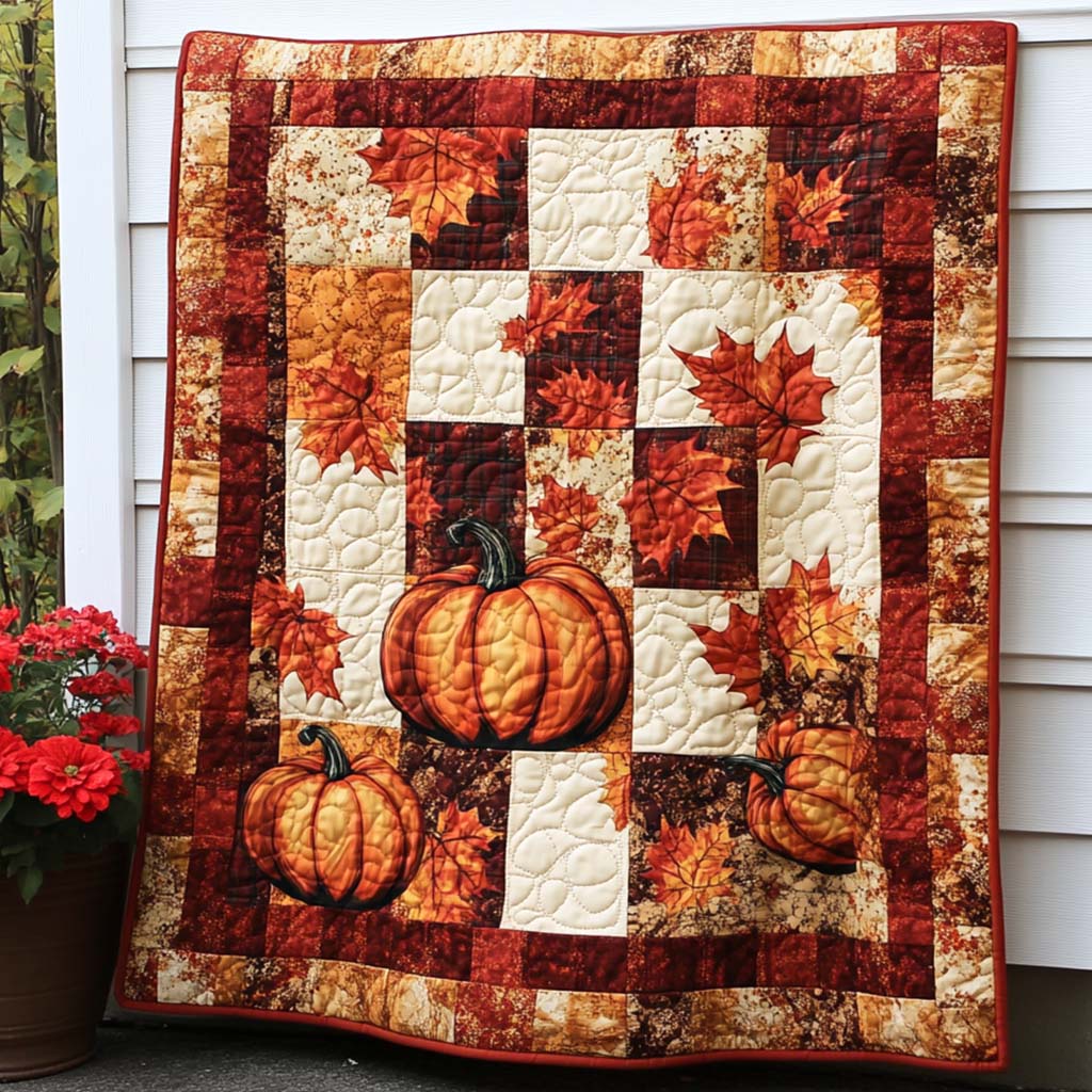 Joyful Maple Stroll Quilted Blanket Cute Colorful Blanket Cute Fall Gift Ideas Joyful Maple Stroll Quilted Blanket Cute Colorful Blanket Cute Fall Gift Ideas
