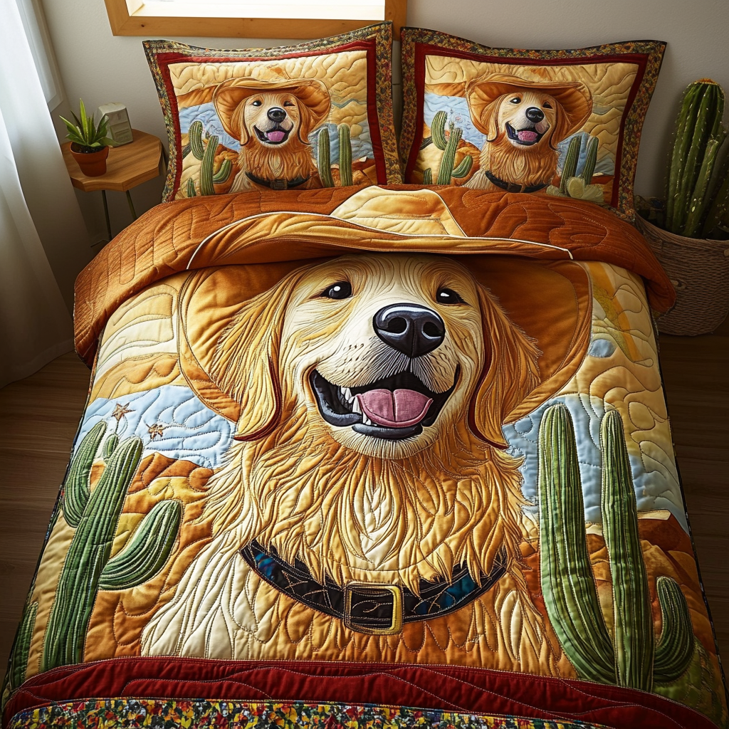 Joyful Retriever Quilted Bedding Set Duvet Cover Bed Sheet Set Golden Retriever Items Gifts Joyful Retriever Quilted Bedding Set Duvet Cover Bed Sheet Set Golden Retriever Items Gifts