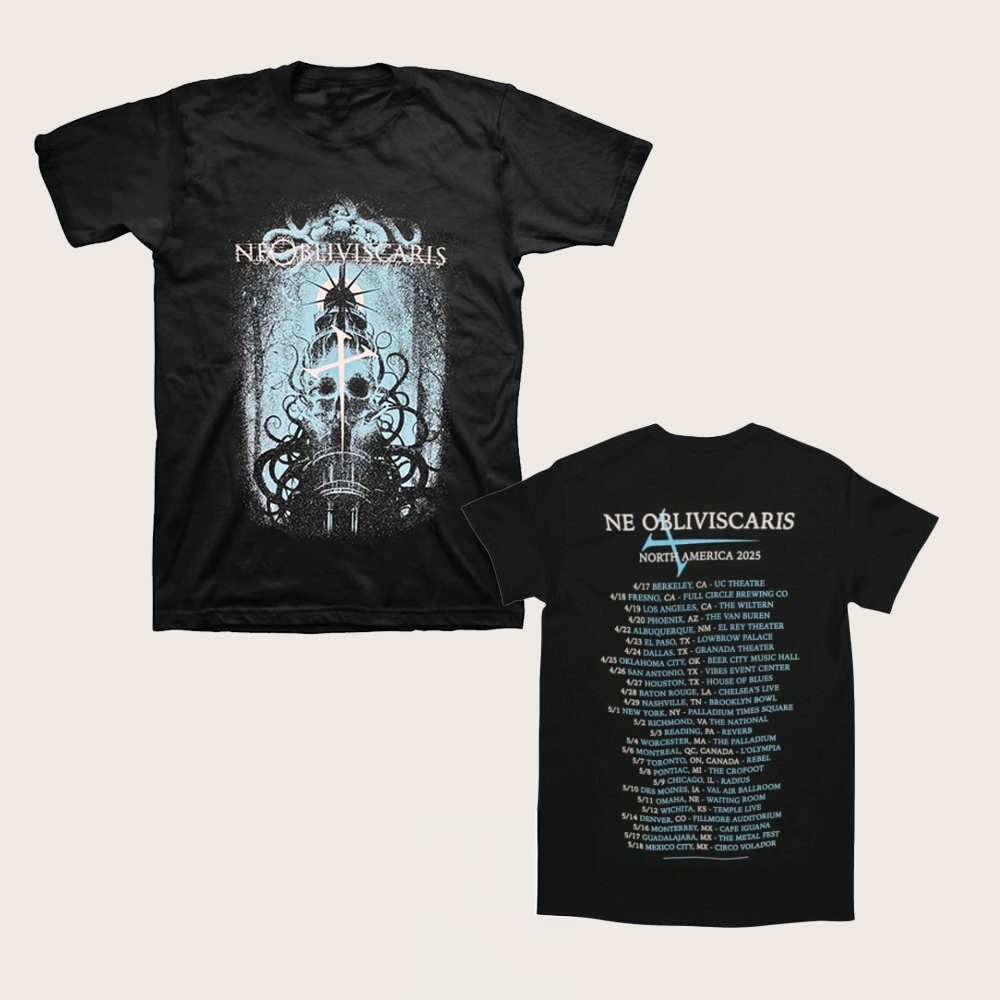 Jsr Direct Merch Ne Obliviscaris 2025 NA Tour Dateback Shirt Gifts For Music Fans