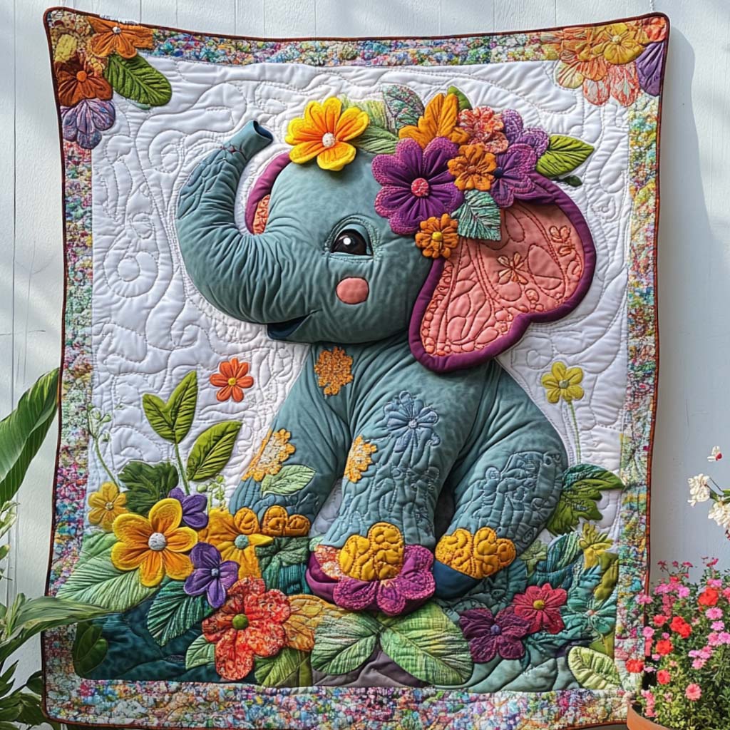 Jungle Bloom Quilted Blanket Nice Throw Blanket Gift Ideas For Elephant Lovers Jungle Bloom Quilted Blanket Nice Throw Blanket Gift Ideas For Elephant Lovers