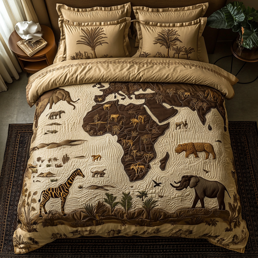 Jungle Embrace Quilted Bedding Set Duvet Cover Merch Gifts For Black History Month Jungle Embrace Quilted Bedding Set Duvet Cover Merch Gifts For Black History Month
