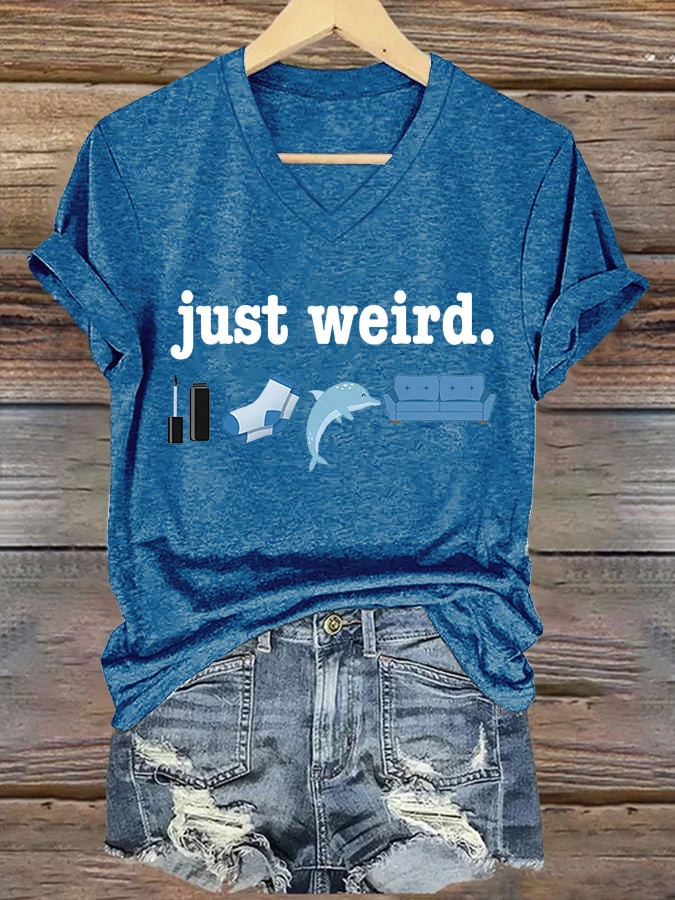 Just Weird Women V-Neck T-Shirt Vote Blue Political Clothing Women's Rights Gifts For Her Just Weird Women V-Neck T-Shirt Vote Blue Political Clothing Women's Rights Gifts For Her