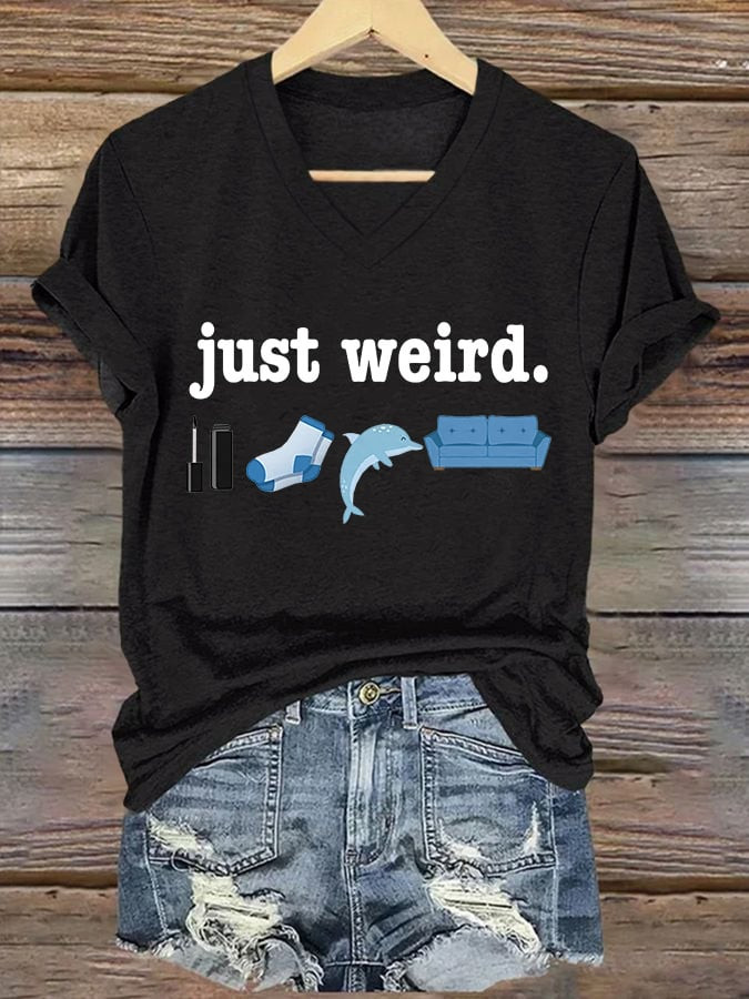 Just Weird Women V-Neck T-Shirt Vote Blue Political Clothing Women's Rights Gifts For Her Just Weird Women V-Neck T-Shirt Vote Blue Political Clothing Women's Rights Gifts For Her
