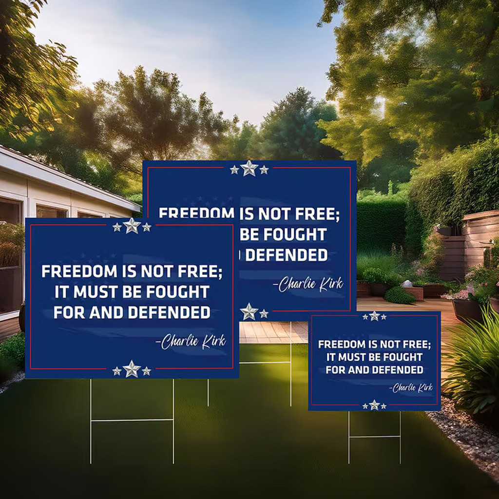 Justice For Charlie Kirk Yard Sign Justice For Charlie Kirk Yard Sign