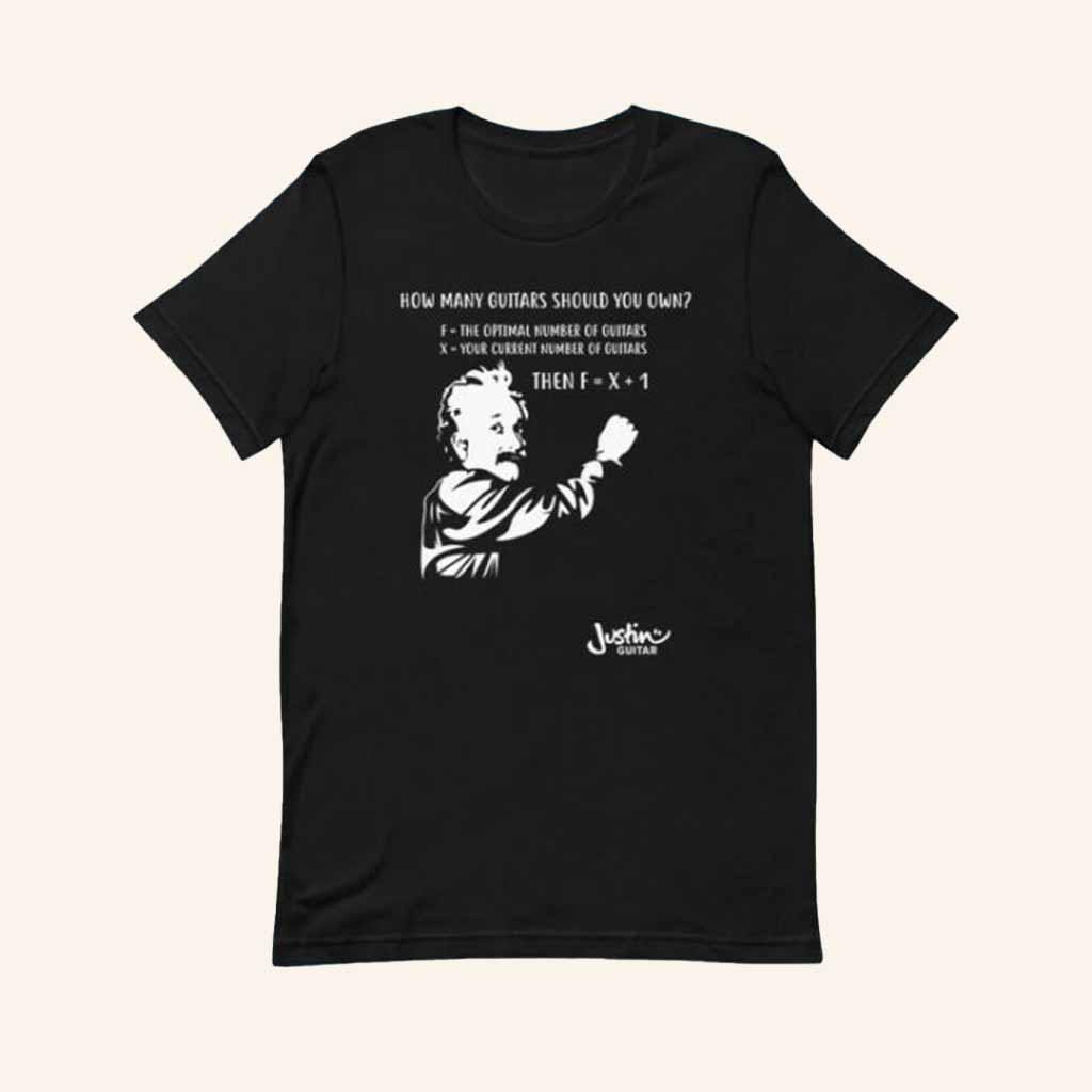 Justinguitar Merch Einstein How Many Guitars Should You Own T-Shirt Gifts For Guitar Lovers Justinguitar Merch Einstein How Many Guitars Should You Own T-Shirt Gifts For Guitar Lovers