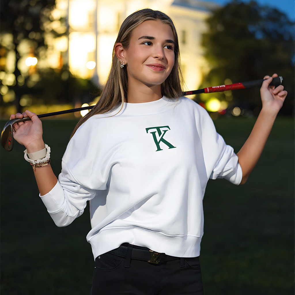 Kai Trump Merch KT Signature Women's Sweatshirt Trump 45-47 Sweatshirt MAGA Gifts For Daughter Kai Trump Merch KT Signature Women's Sweatshirt Trump 45-47 Sweatshirt MAGA Gifts For Daughter