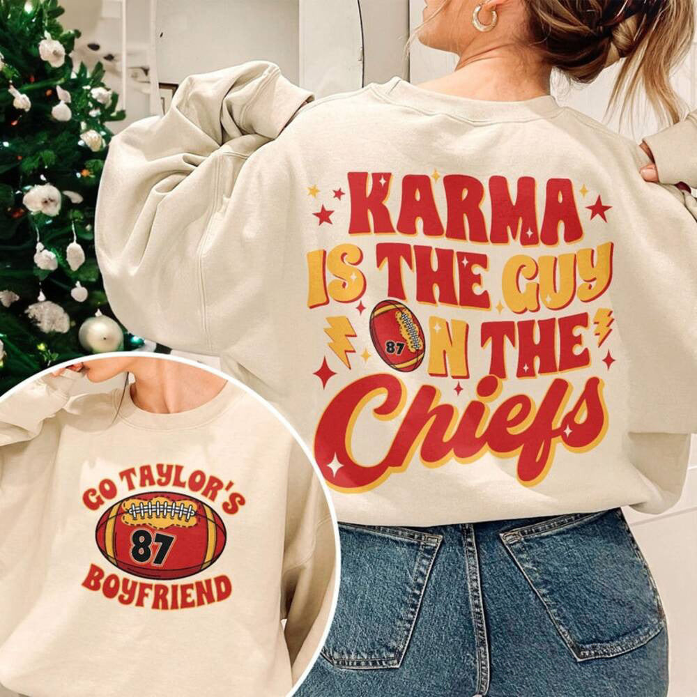 Karma 87 Sweatshirt Karma Is The Guy On The Chiefs Sweatshirt Gifts For Football Fan Karma 87 Sweatshirt Karma Is The Guy On The Chiefs Sweatshirt Gifts For Football Fan