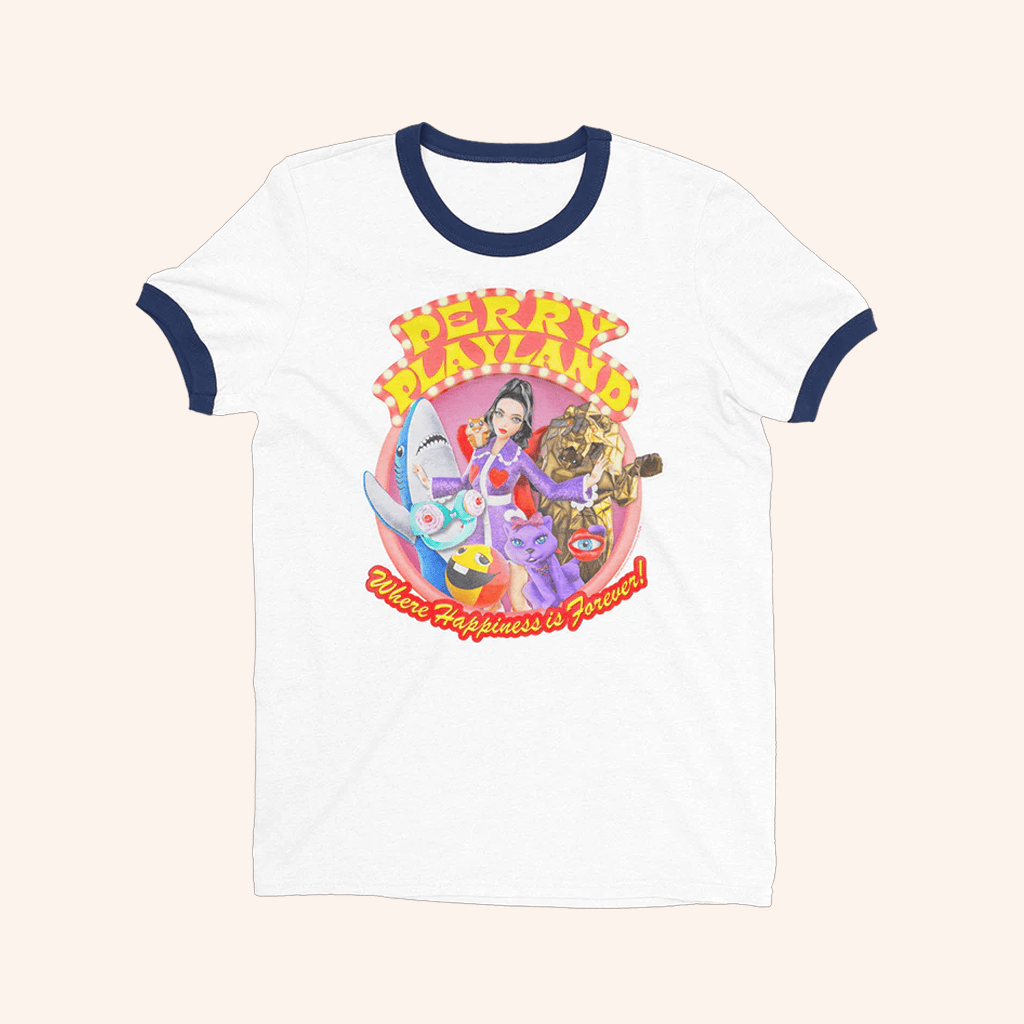 Katy Perry Merch Perry Playland Where Happiness Forever T-Shirt Gifts For Music Fans Katy Perry Merch Perry Playland Where Happiness Forever T-Shirt Gifts For Music Fans