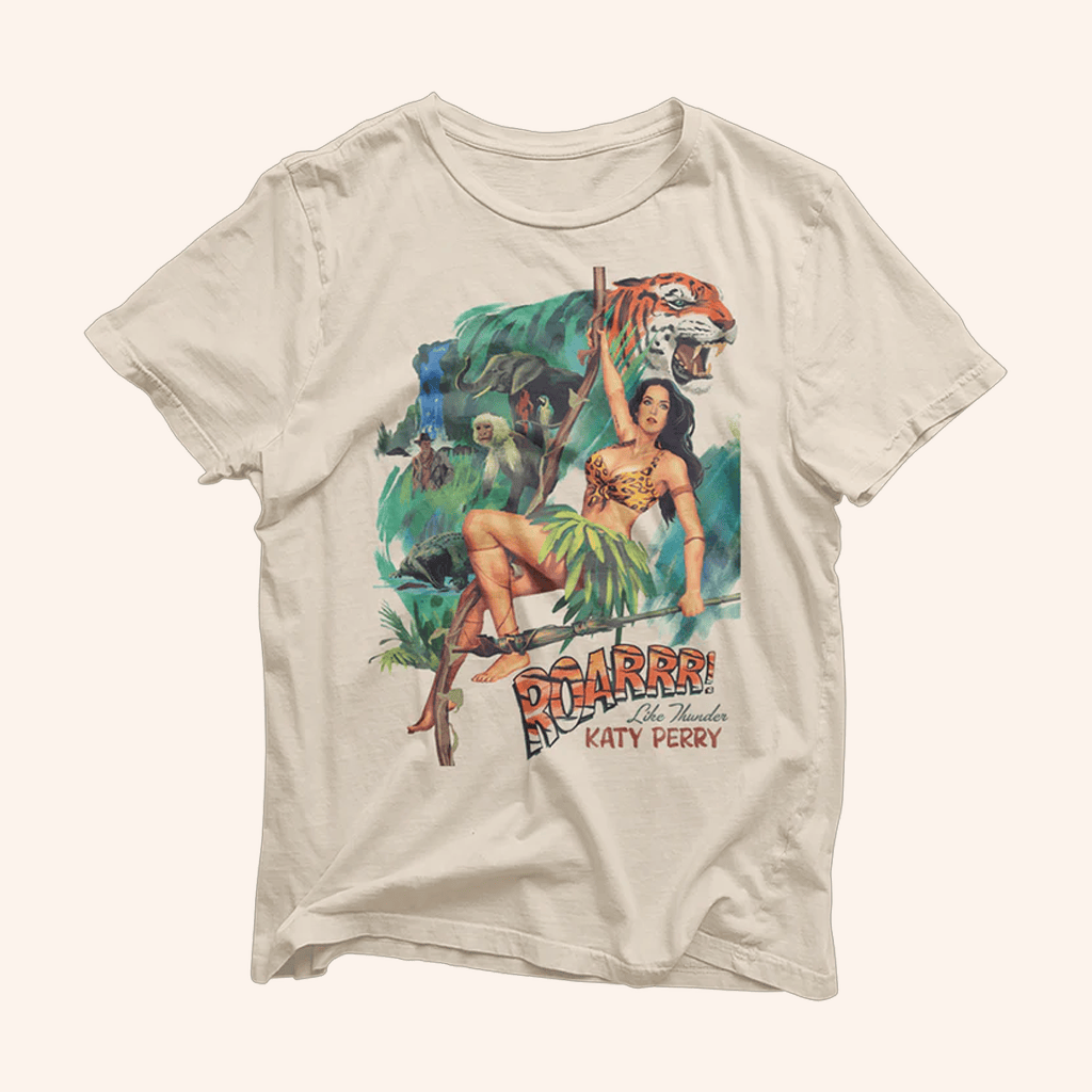 Katy Perry Merch Roar Like Thunder T-Shirt Music Related Gifts For Guys Katy Perry Merch Roar Like Thunder T-Shirt Music Related Gifts For Guys