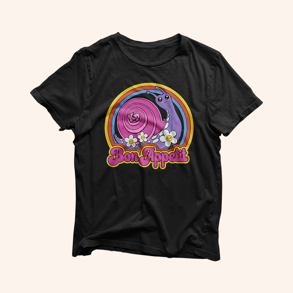 Katy Perry Merch Snail Bon Appetit Black T-Shirt Best Gifts For Music Lovers Katy Perry Merch Snail Bon Appetit Black T-Shirt Best Gifts For Music Lovers
