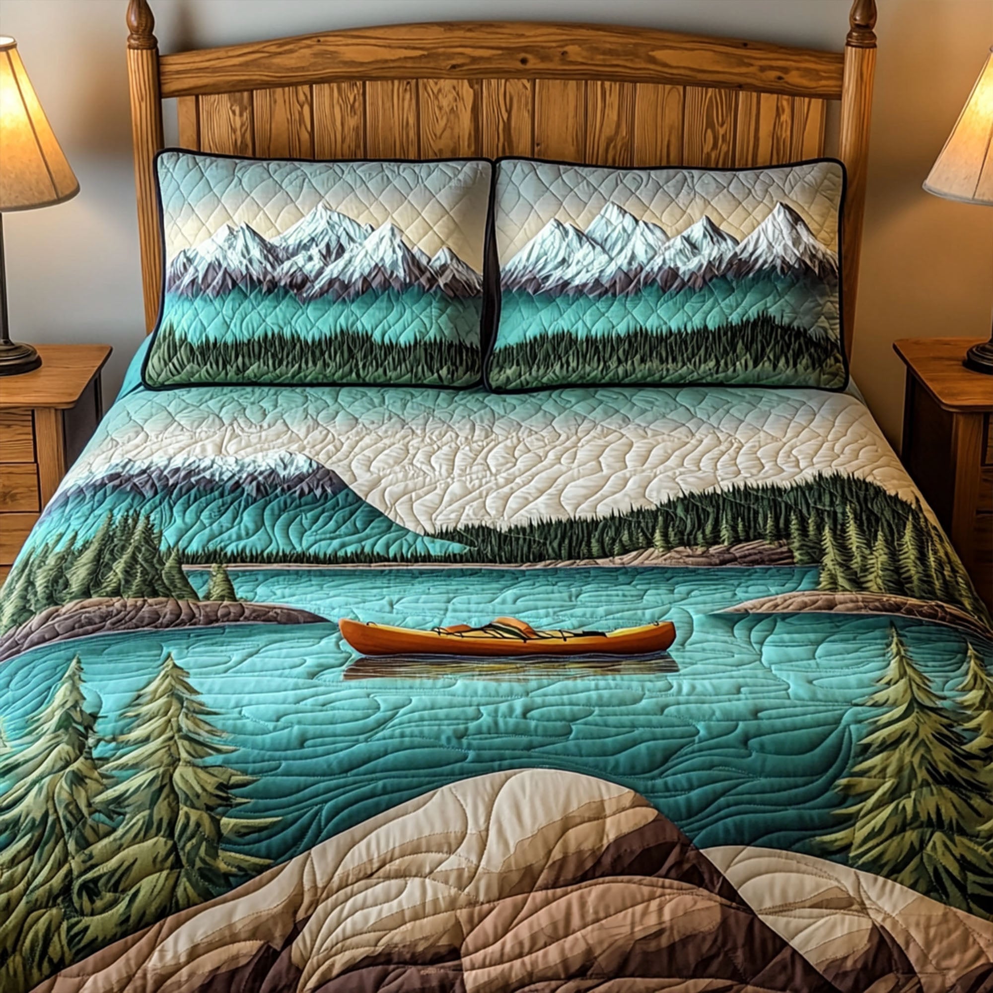 Kayaking Dreams Quilted Bedding Set Duvet Cover Bed Sheet Set Best Gifts For Kayak Fisherman Kayaking Dreams Quilted Bedding Set Duvet Cover Bed Sheet Set Best Gifts For Kayak Fisherman