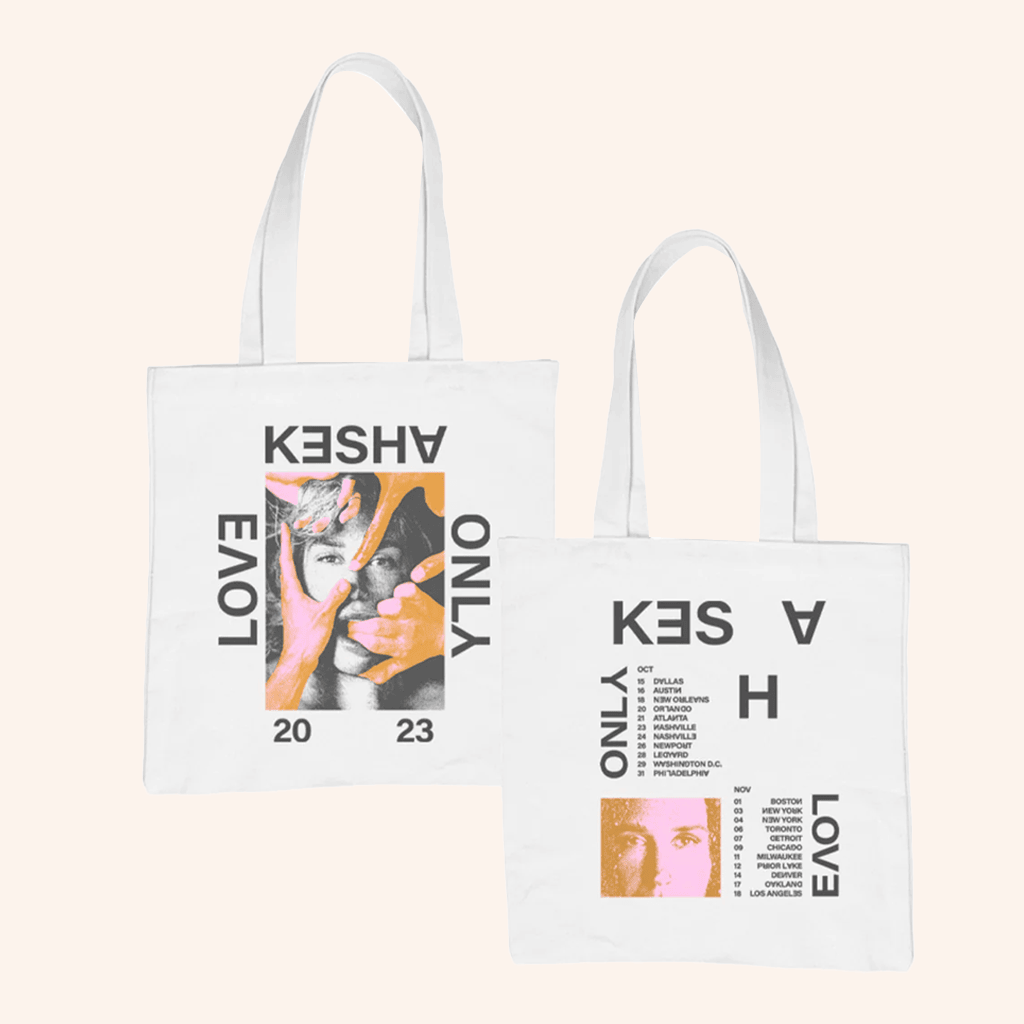 Kesha Merch Only Love Tour 2023 Tote Bag Cool Gifts For Music Lovers Kesha Merch Only Love Tour 2023 Tote Bag Cool Gifts For Music Lovers