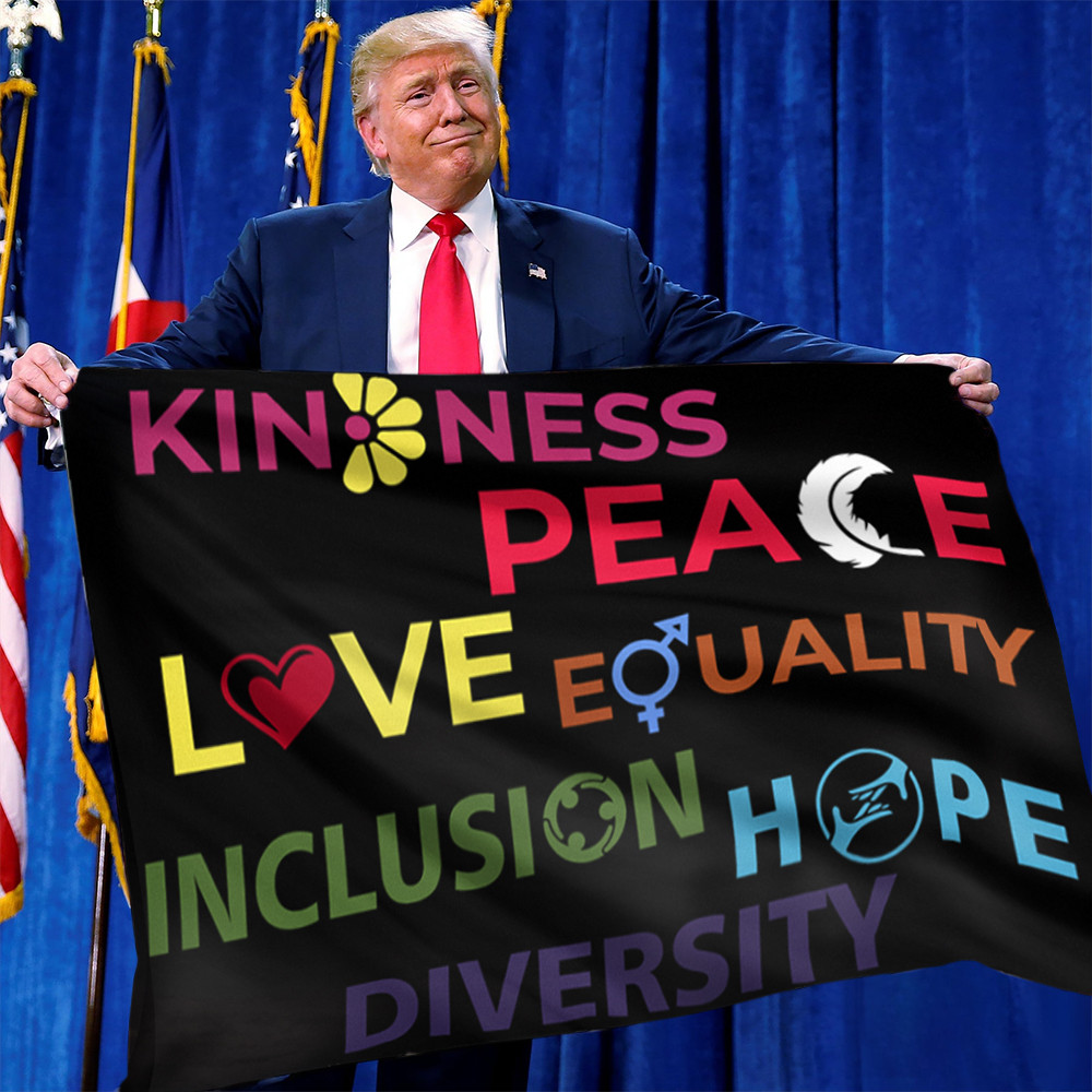 Kindness Peace Love Equality Inclusion Hope Diversity Flag Outdoor Yard Decorations Kindness Peace Love Equality Inclusion Hope Diversity Flag Outdoor Yard Decorations
